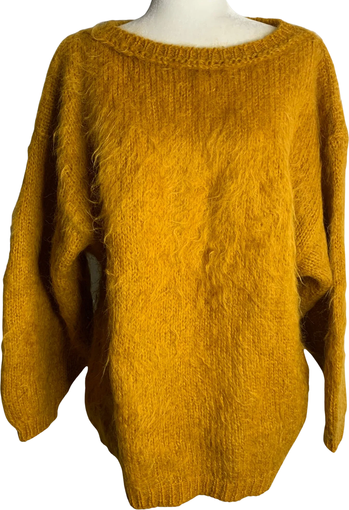 Vintage 90s Sloeber Jan Bax Mohair Wool Sweater Lt Brown Pullover Crewneck by Sloeber By Jan Bax