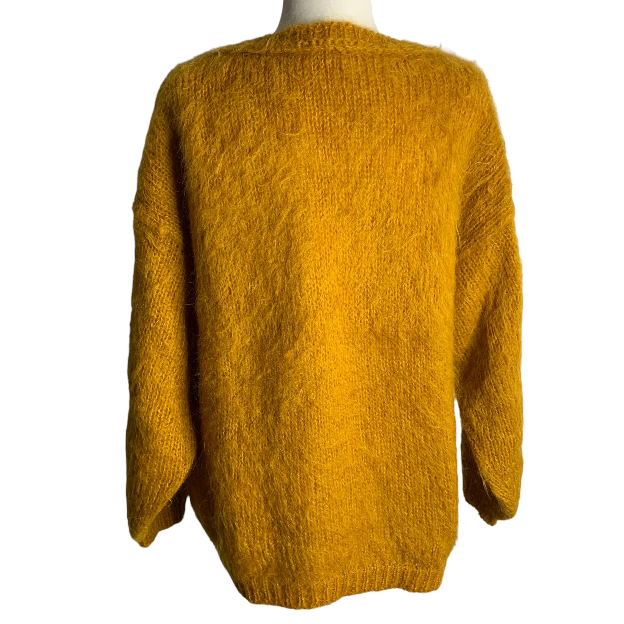 Vintage 90s Sloeber Jan Bax Mohair Wool Sweater Lt Brown Pullover Crewneck by Sloeber By Jan Bax - Image 4