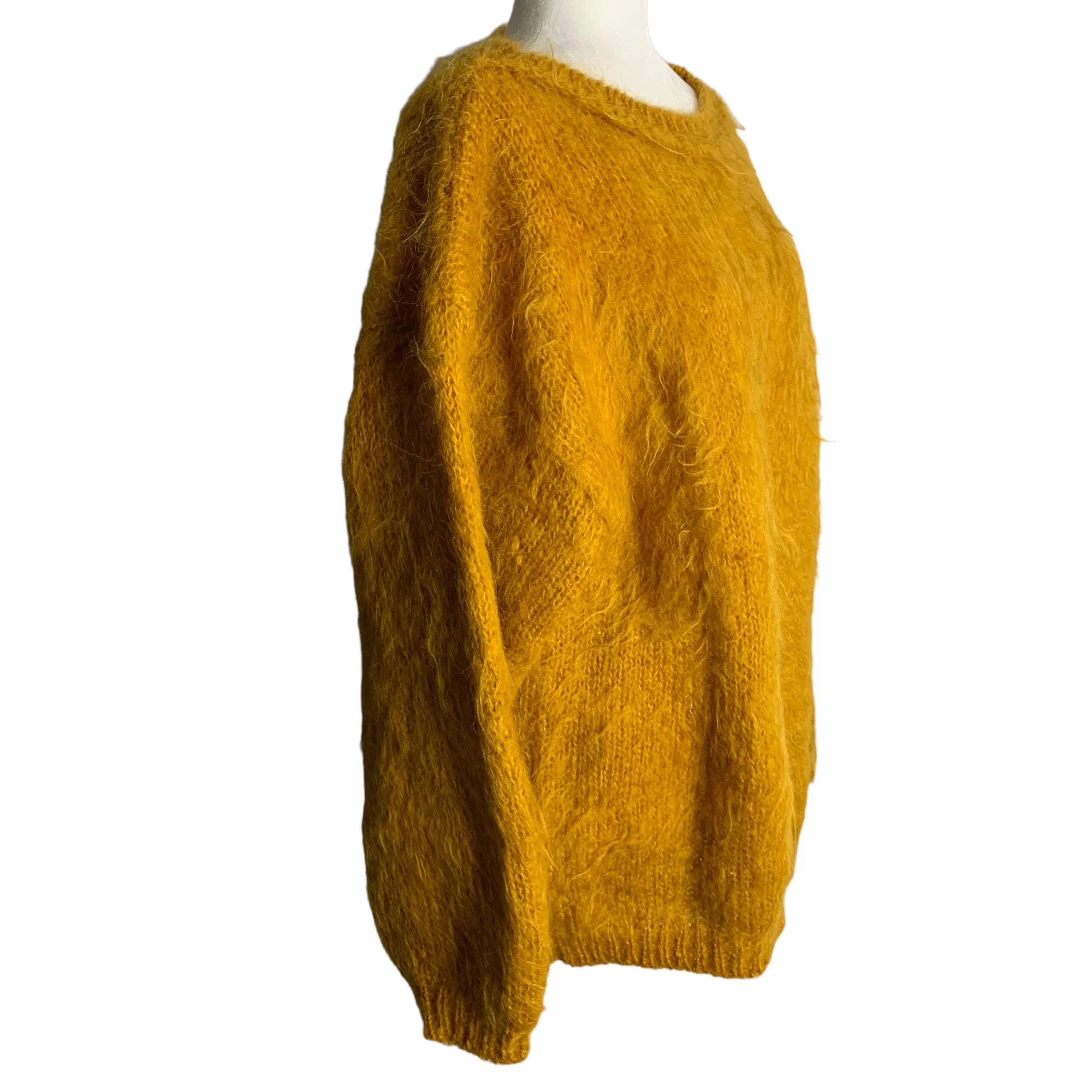 Vintage 90s Sloeber Jan Bax Mohair Wool Sweater Lt Brown Pullover Crewneck by Sloeber By Jan Bax - Image 5