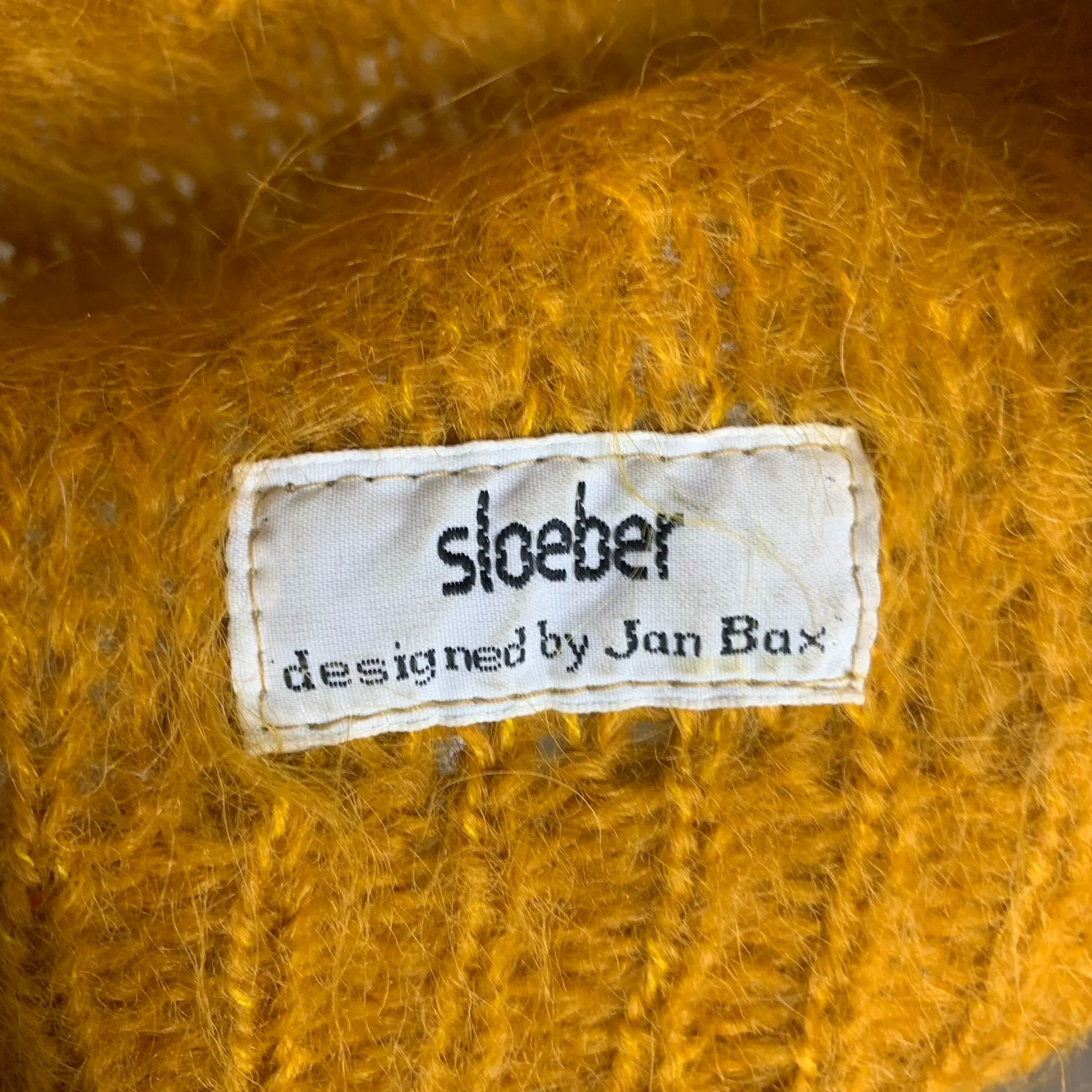 Vintage 90s Sloeber Jan Bax Mohair Wool Sweater Lt Brown Pullover Crewneck by Sloeber By Jan Bax - Image 6