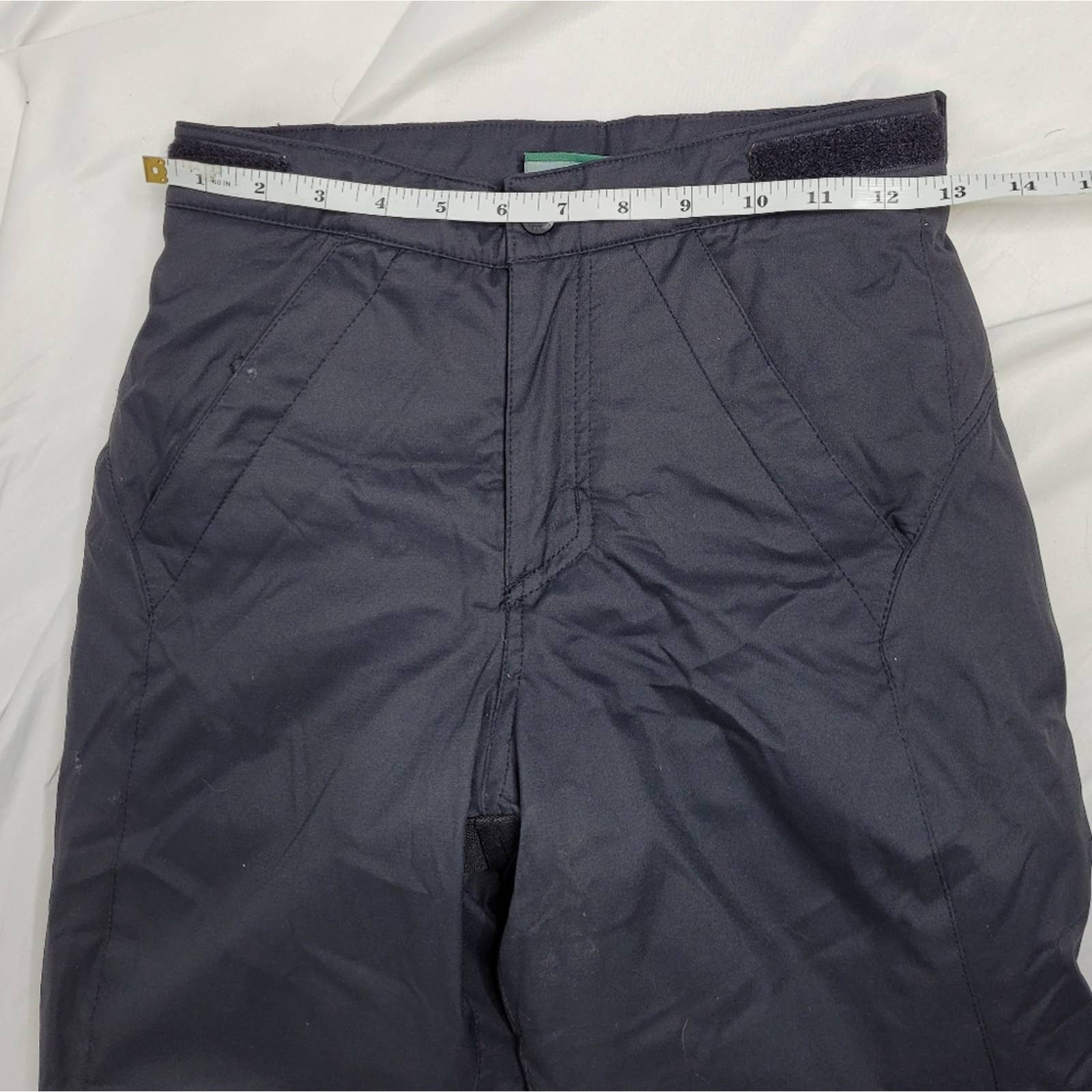 Vintage 90s Snow Pants Black Thinsulate Ski Zip Pockets Unisex 8 by LL Bean - Image 10
