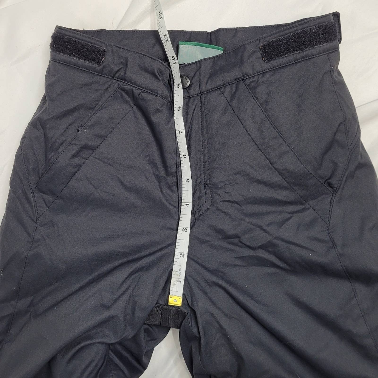 Vintage 90s Snow Pants Black Thinsulate Ski Zip Pockets Unisex 8 by LL Bean - Image 11