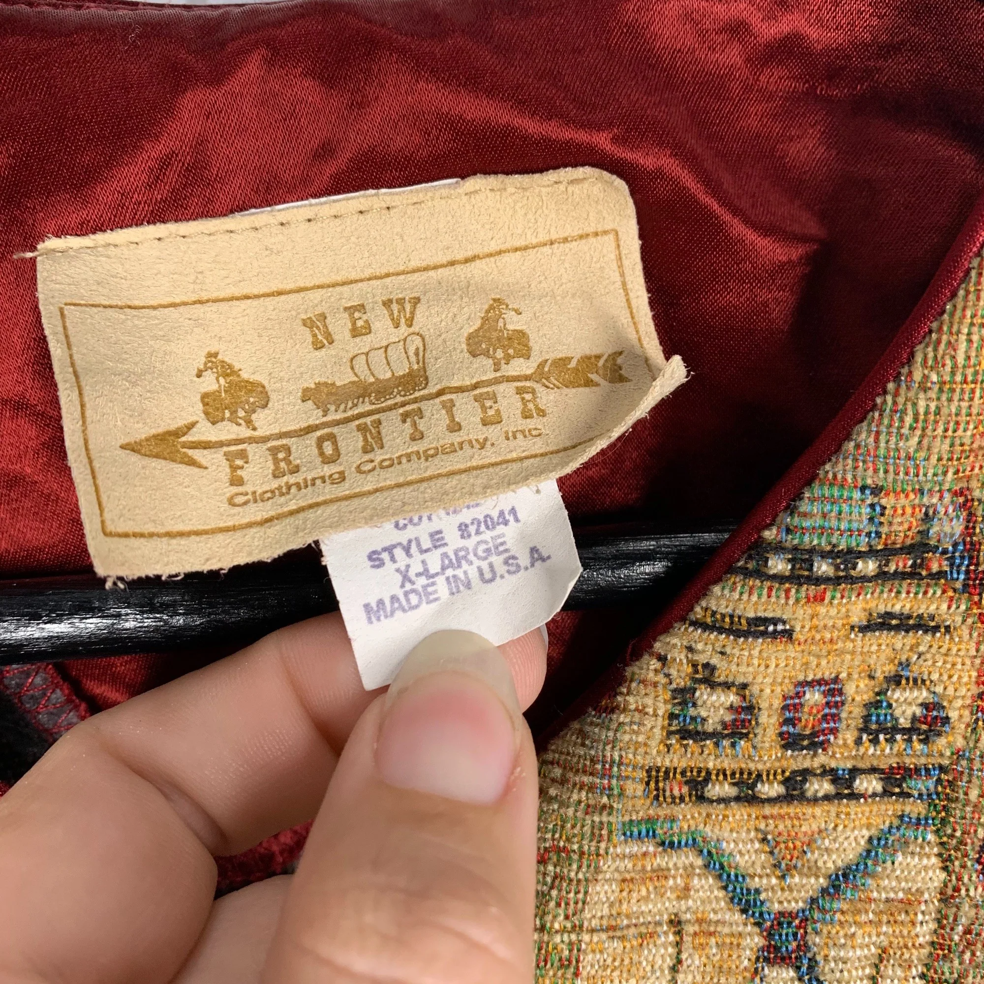 Vintage 90s Southwestern Buffalo Button Tapestry Vest Xl by New Frontier - Image 8