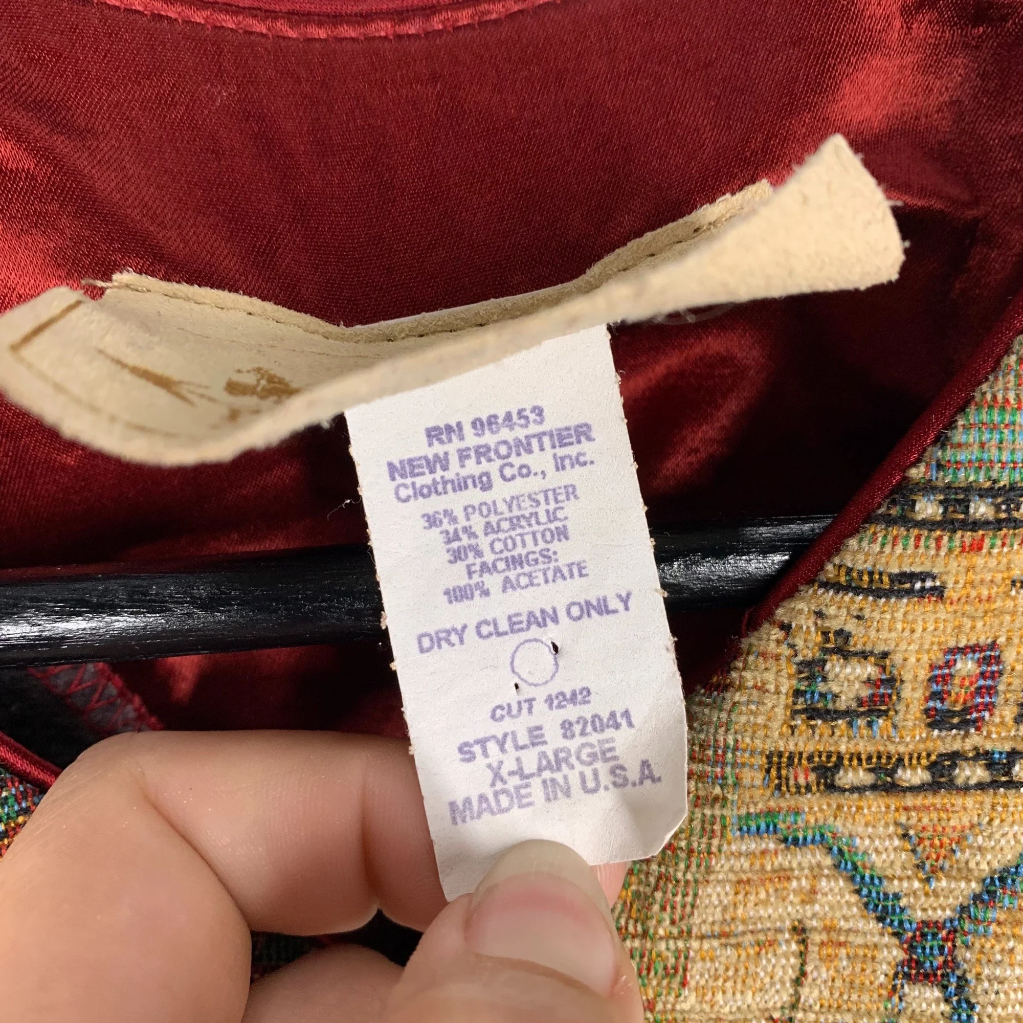 Vintage 90s Southwestern Buffalo Button Tapestry Vest Xl by New Frontier - Image 9