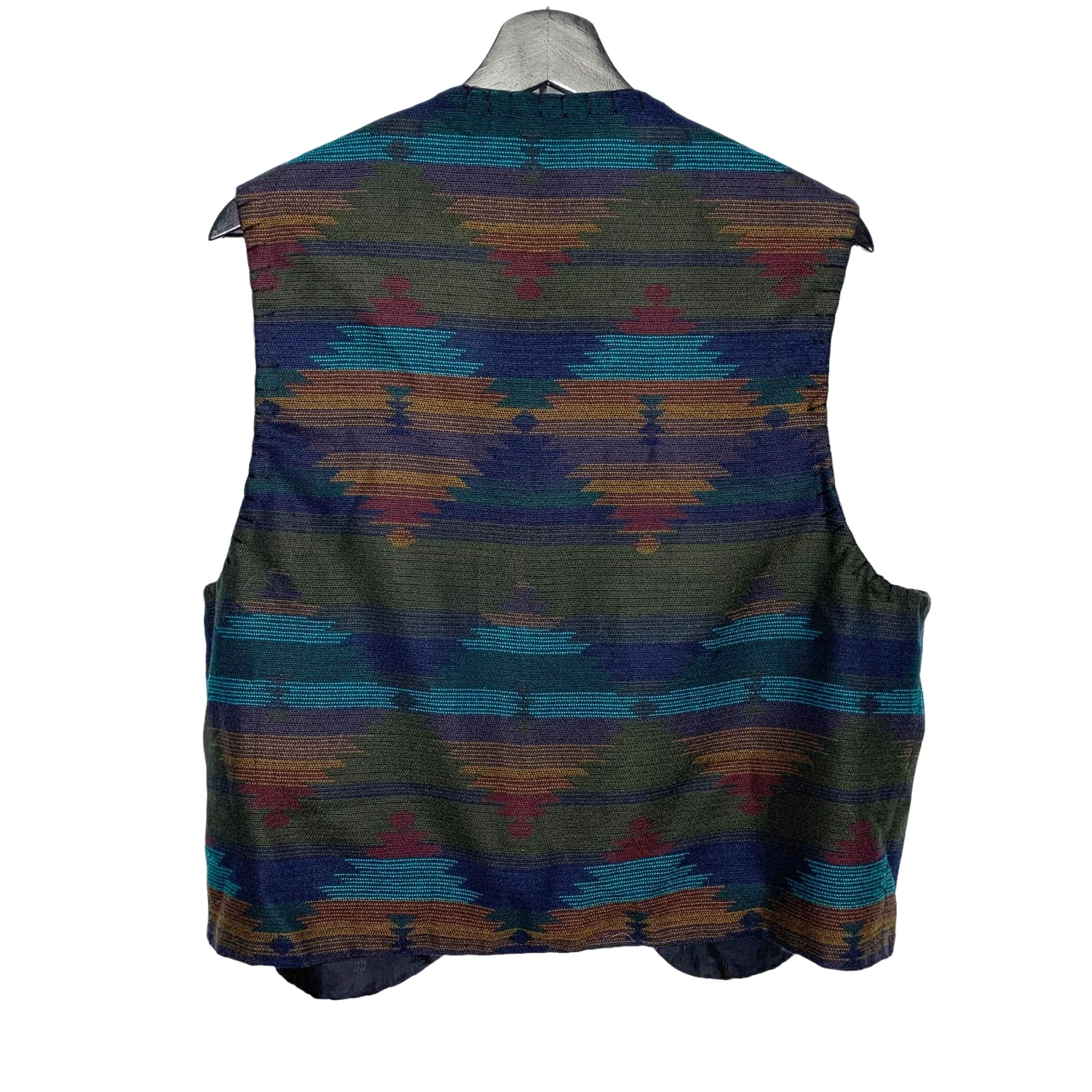 Vintage 90s Southwestern Fringe Concho Detail Vest - Image 2