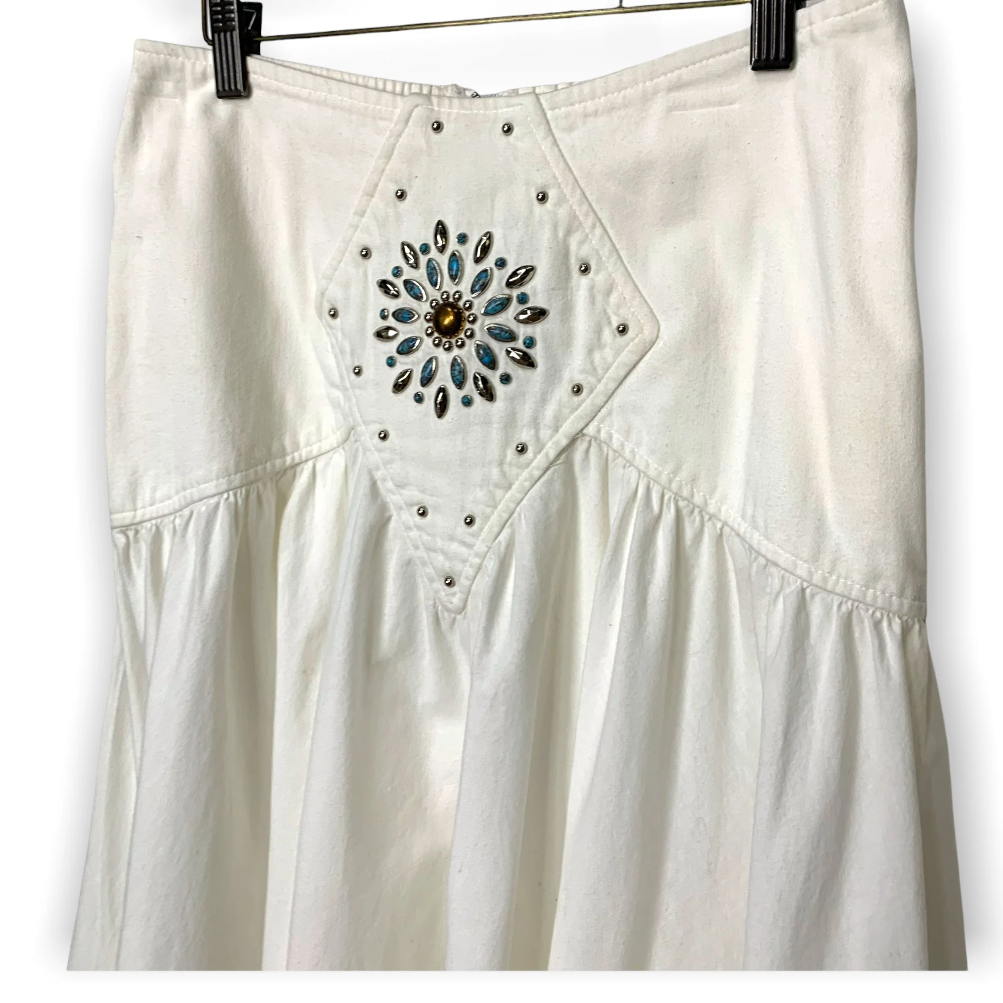 Vintage 90s Southwestern Gathered Skirt Large by Hitech by Dino - Image 2