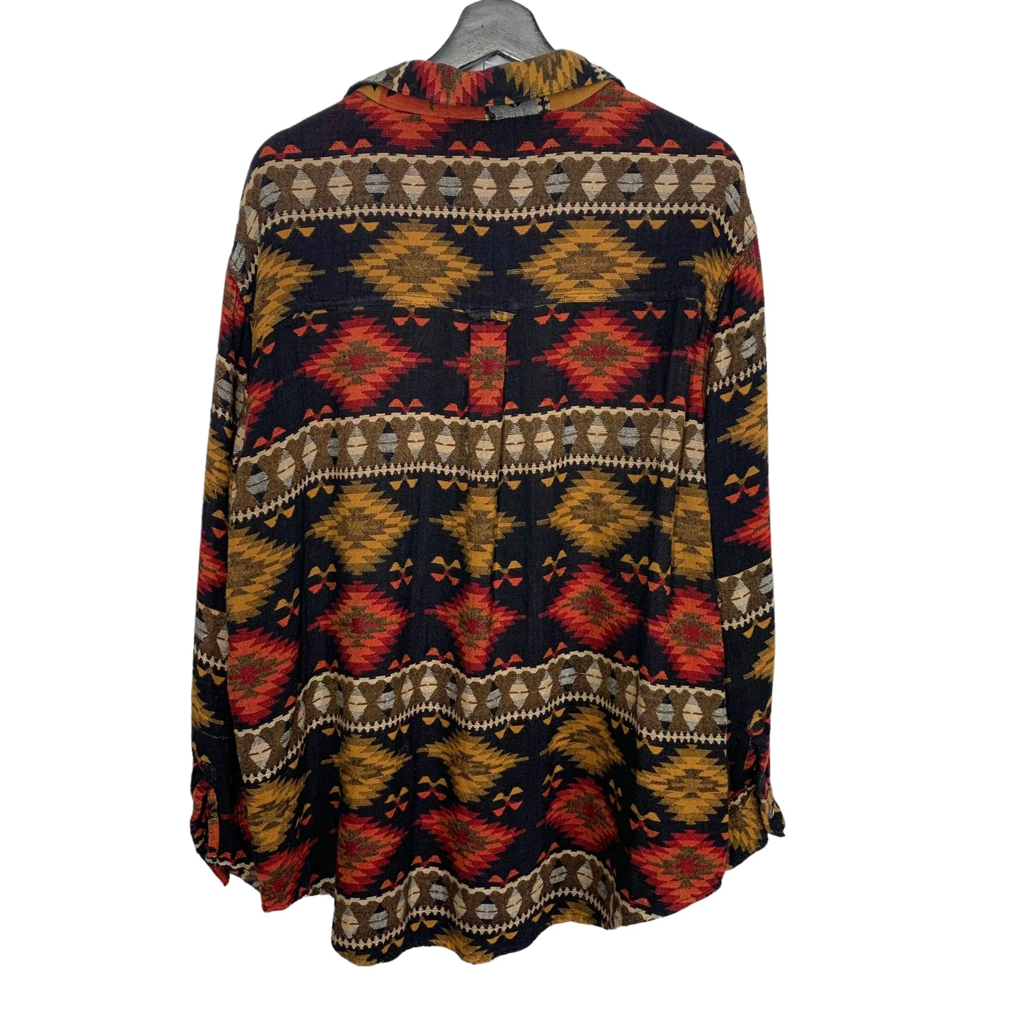 Vintage 90s Southwestern Warm Tones Pattern Long Sleeve Button Up Top by Chicos - Image 2