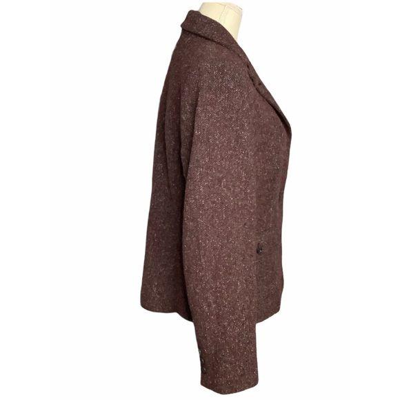 Vintage 90s Speckled Wool Blend Blazer Medium by Ll Bean - Image 2
