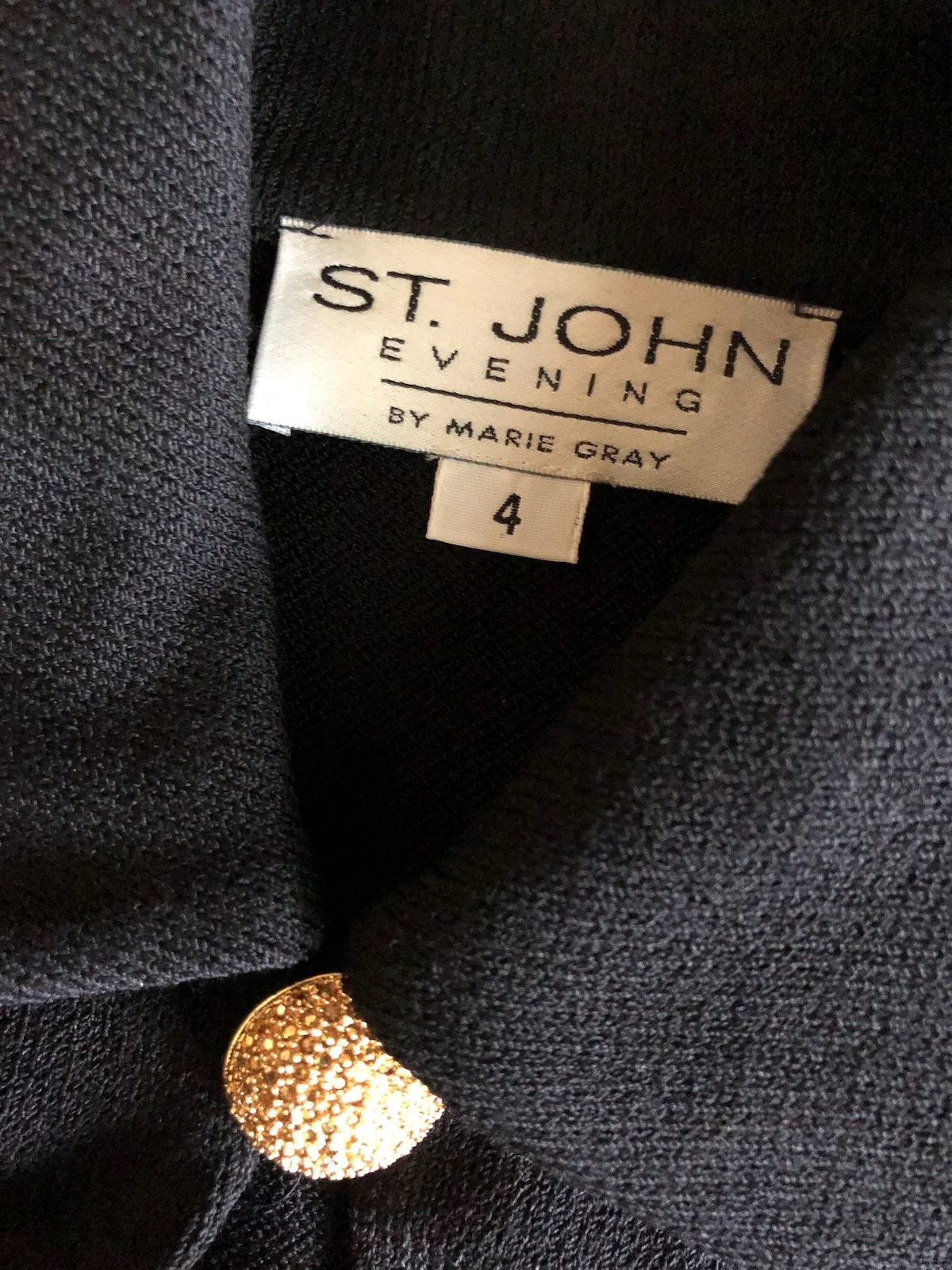 Vintage 90s St John Black Knit Dress Sz S M by St John Evening by Marie Gray - Image 10
