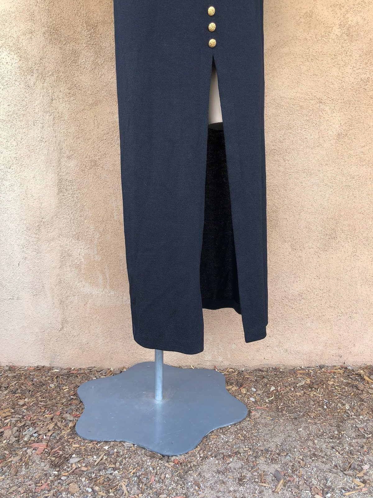 Vintage 90s St John Black Knit Dress Sz S M by St John Evening by Marie Gray - Image 4