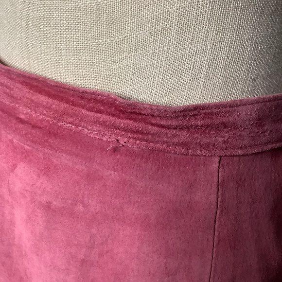 Vintage 90s Straight Suede Skirt Medium by Maggie Lawrence - Image 8