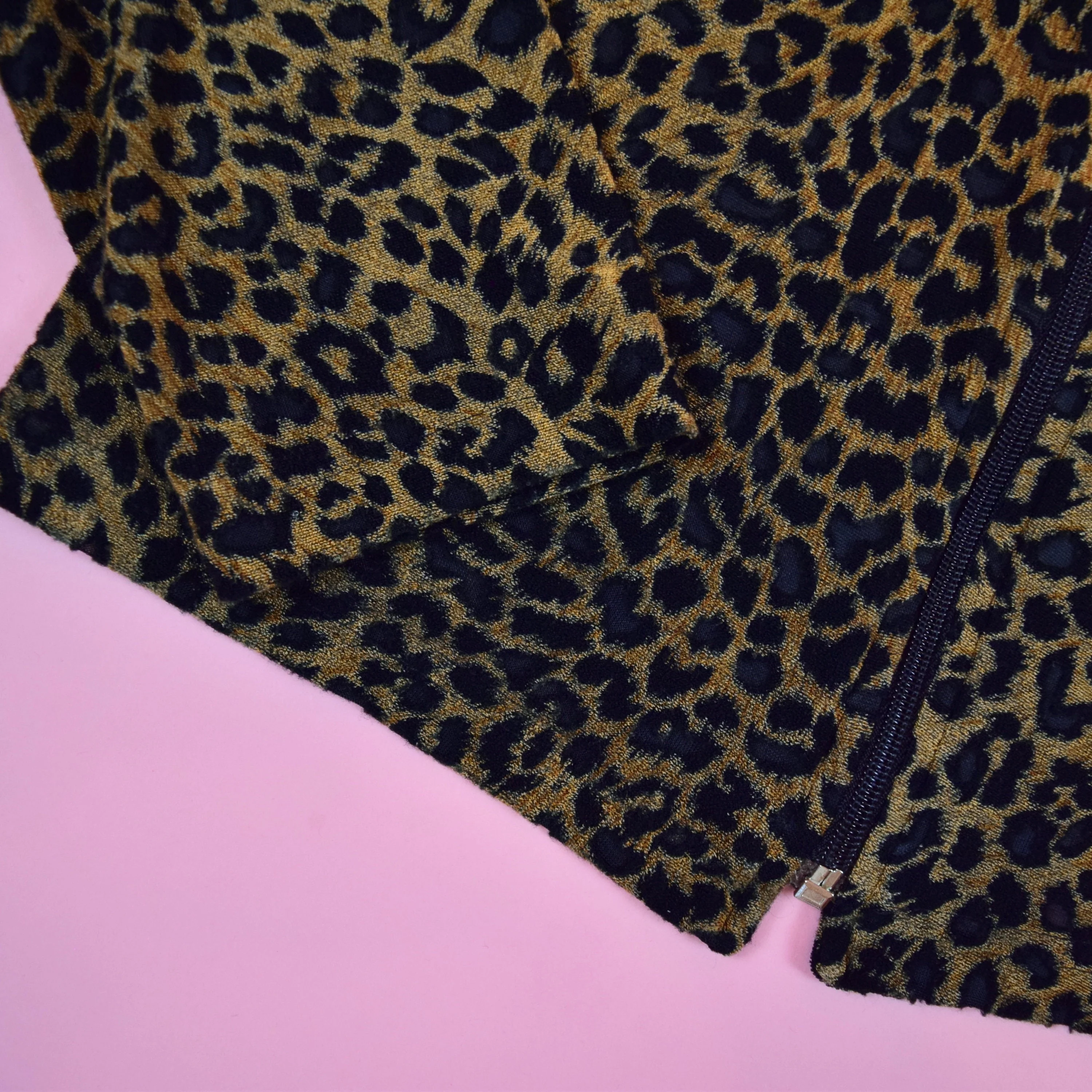 Vintage 90s Tan Brown Black Cheetah Print Top by Eye Candy - Image 5