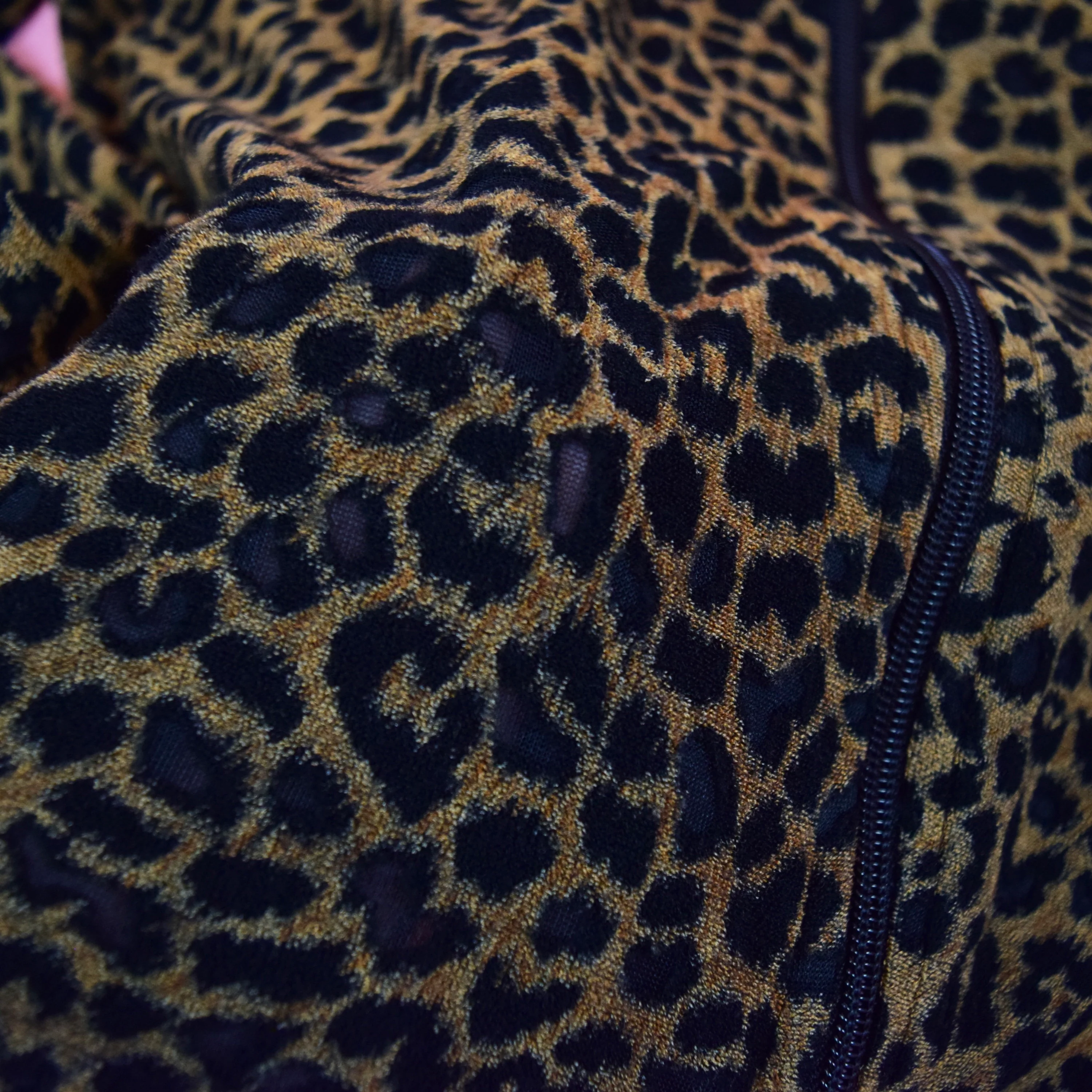 Vintage 90s Tan Brown Black Cheetah Print Top by Eye Candy - Image 7