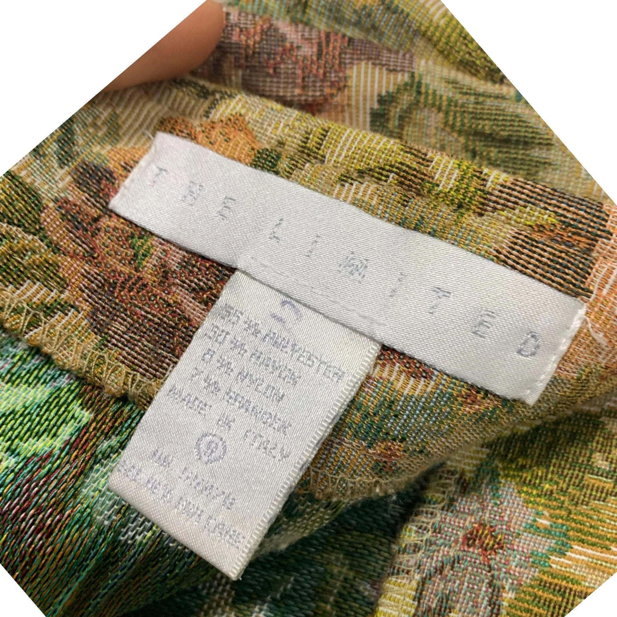 Vintage 90s The Limited Tapestry Warm Tones Mini Pencil Skirt by The Limited - Image 3