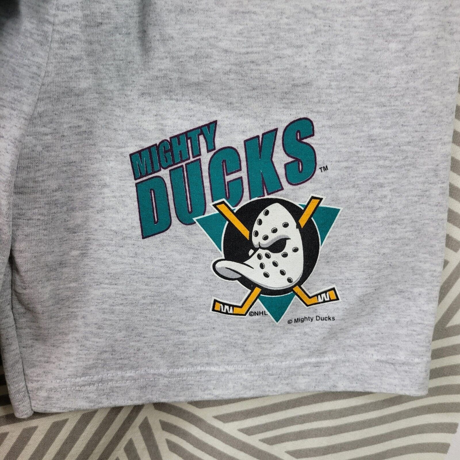 Vintage 90s The Mighty Ducks Youth Large/xl Hockey Jersey Shirt Short Set Teal by Professional Sports Club - Image 5