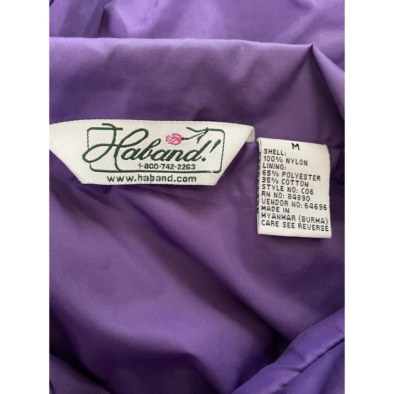 Vintage 90s Track Suit Pants Jacket Set Purple Blue Haband Nylon Jogging by Haband - Image 6