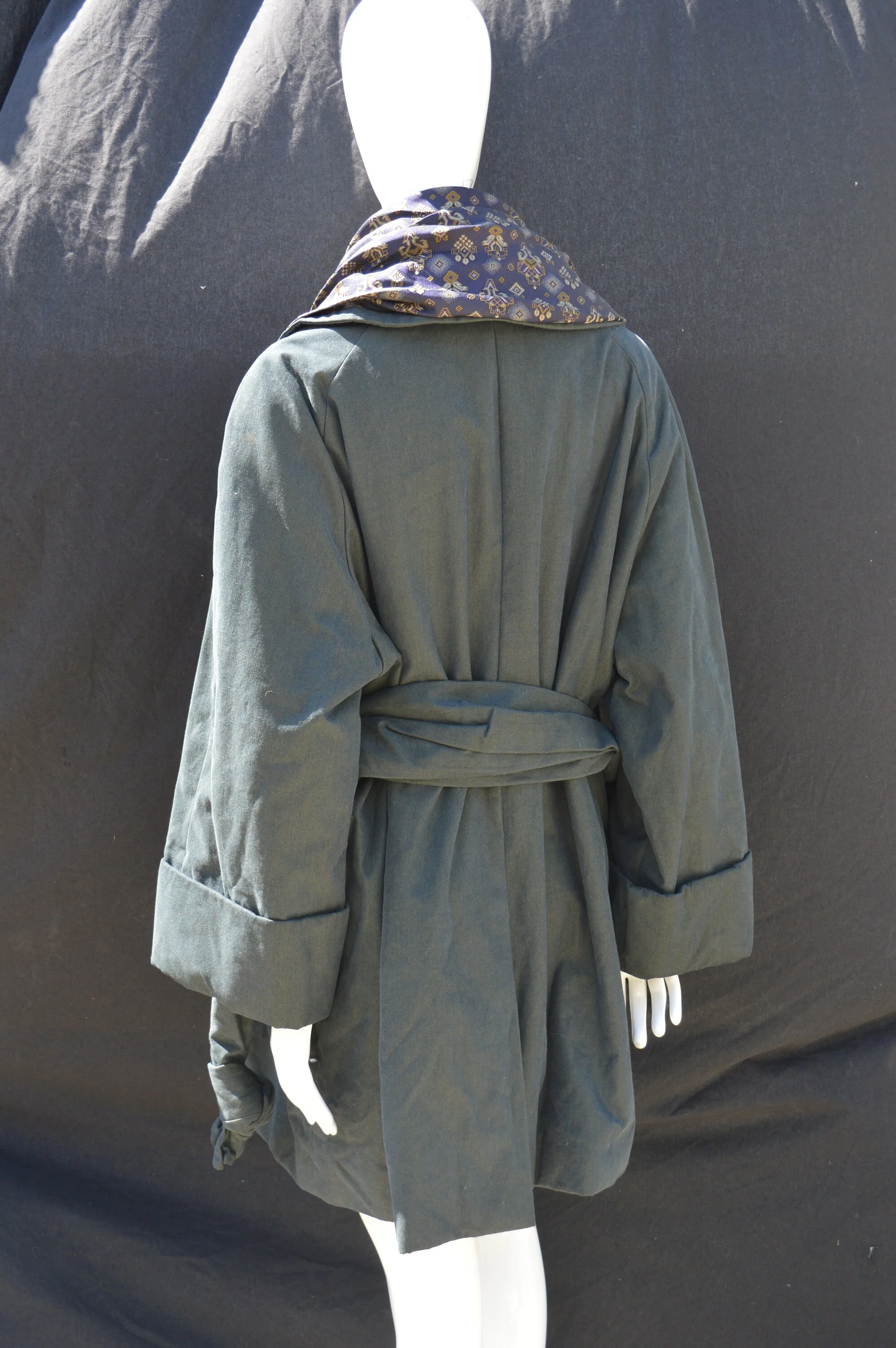 Vintage 90s Trenchcoat Coat Rain Coat Size 42 Double Breasted Sharkskin 1993 Coat by Romeo Gigli - Image 7