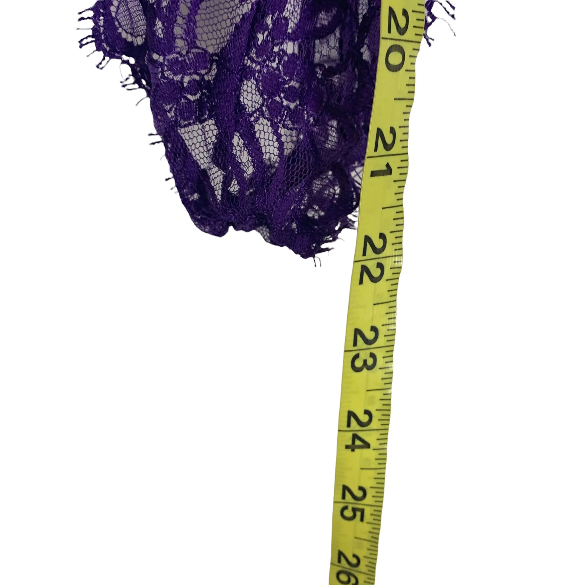 Vintage 90s Ultra High Cut Purple Lace Negligee by Shirley Of Hollywood - Image 7