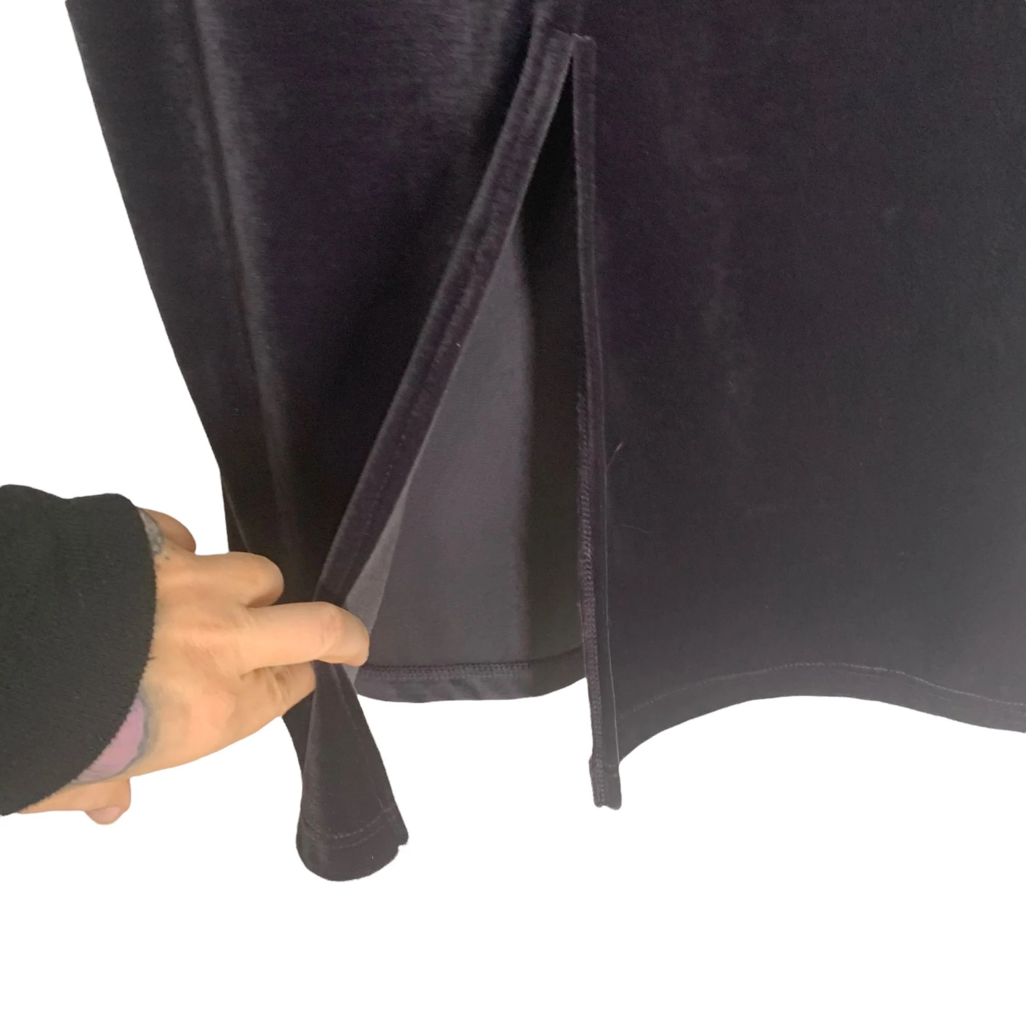 Vintage 90s Velvet Pull On Midi Skirt by Bold Spirit - Image 4