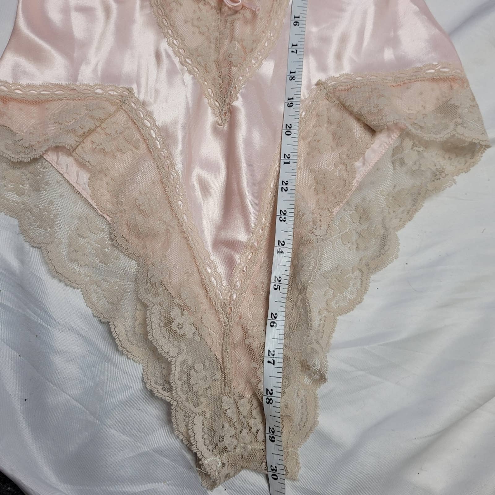 Vintage 90s Victoria's Secret Teddy Pink Lace Lingerie Bodysuit High Cut M by Victoria's Secret - Image 13