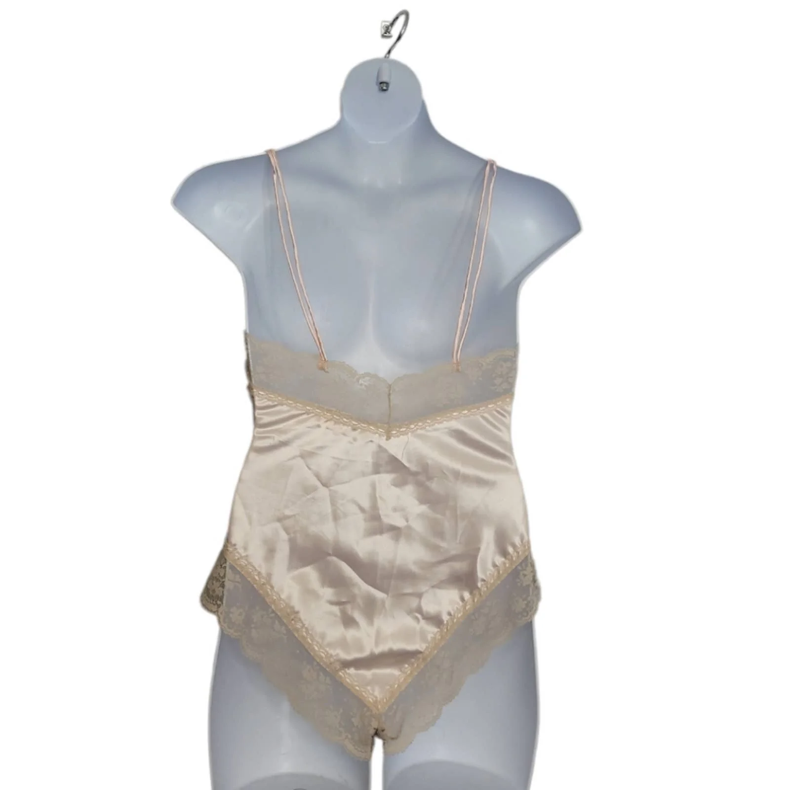 Vintage 90s Victoria's Secret Teddy Pink Lace Lingerie Bodysuit High Cut M by Victoria's Secret - Image 3