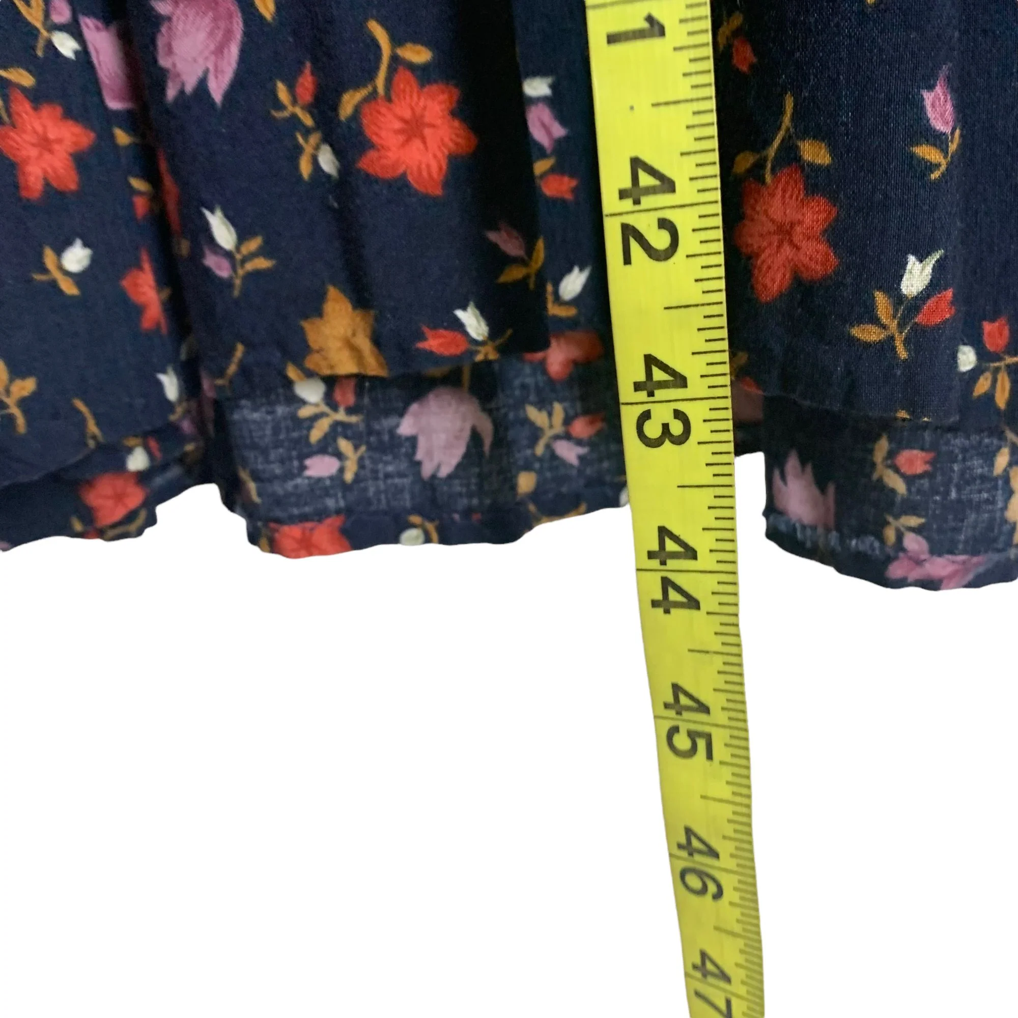 Vintage 90s Waffle Knit Long Sleeve Floral Skirt Midi Dress - Image 8