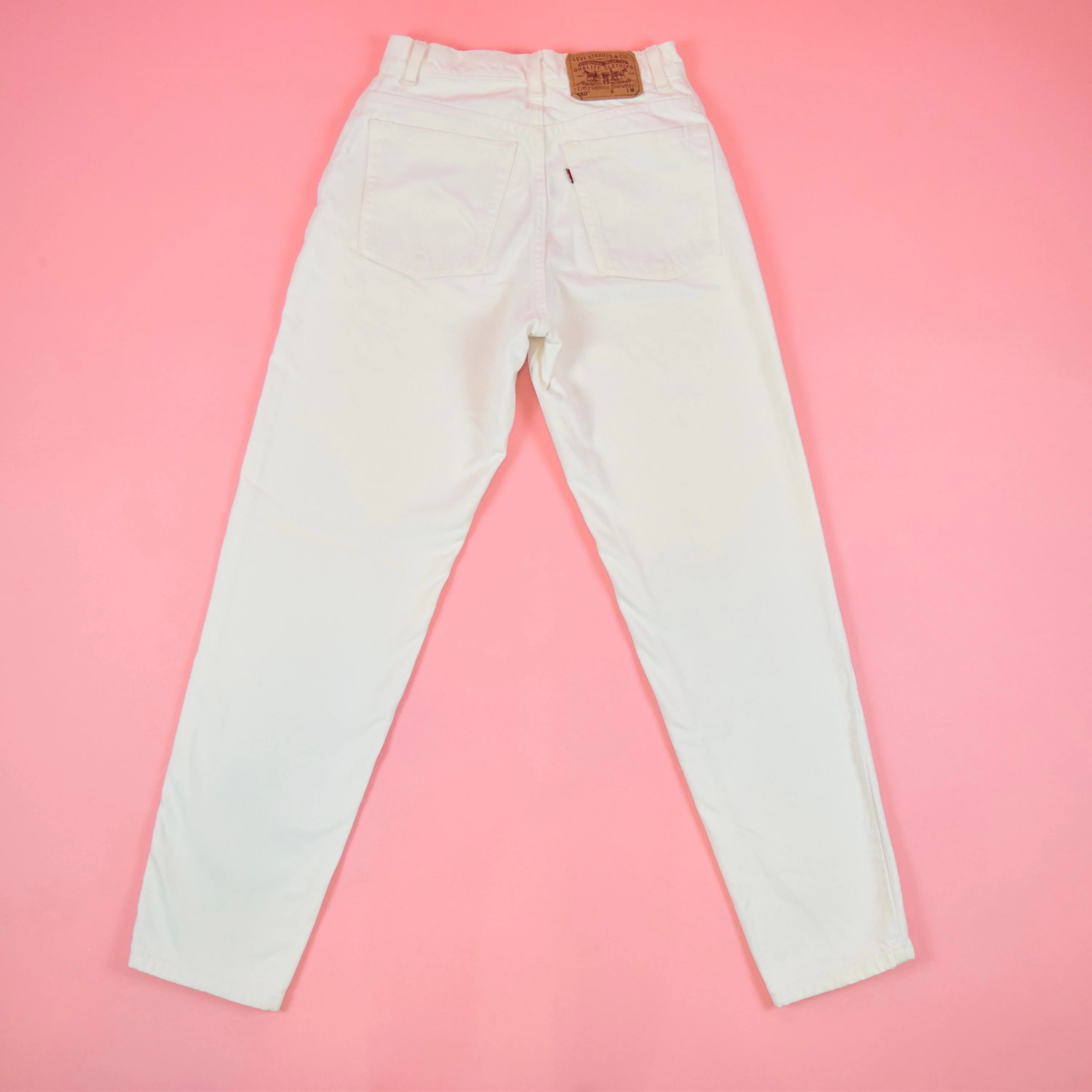 Vintage 90s White Denim 550 Levi’s High Waisted Jeans by Levis - Image 7