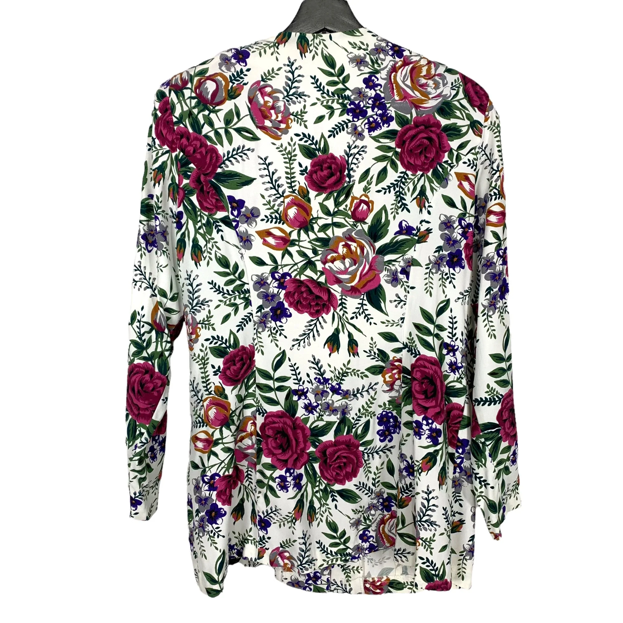 Vintage 90s White Floral Blazer Built In Top by Ultra Dress - Image 4