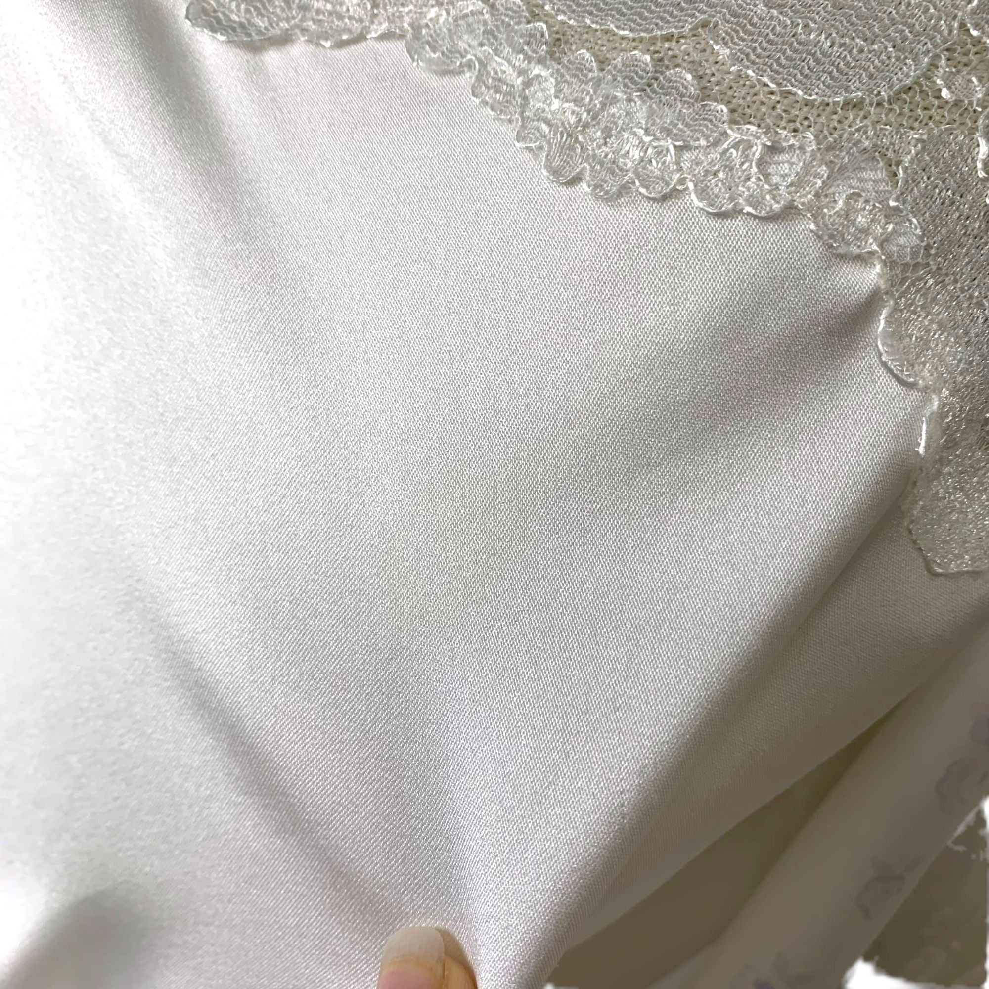 Vintage 90s White Lace Floral Negligee Robe Set Large by Miss Elaine - Image 13