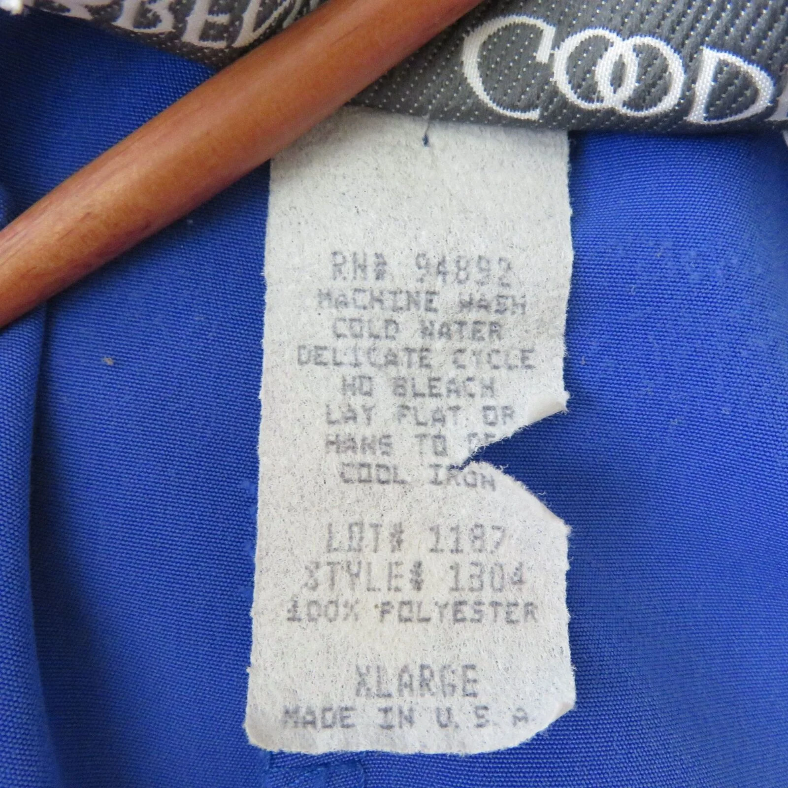 Vintage 90s Wide Leg Pants L Blue Elastic High Waist Pockets Usa by Brenda Goode - Image 10
