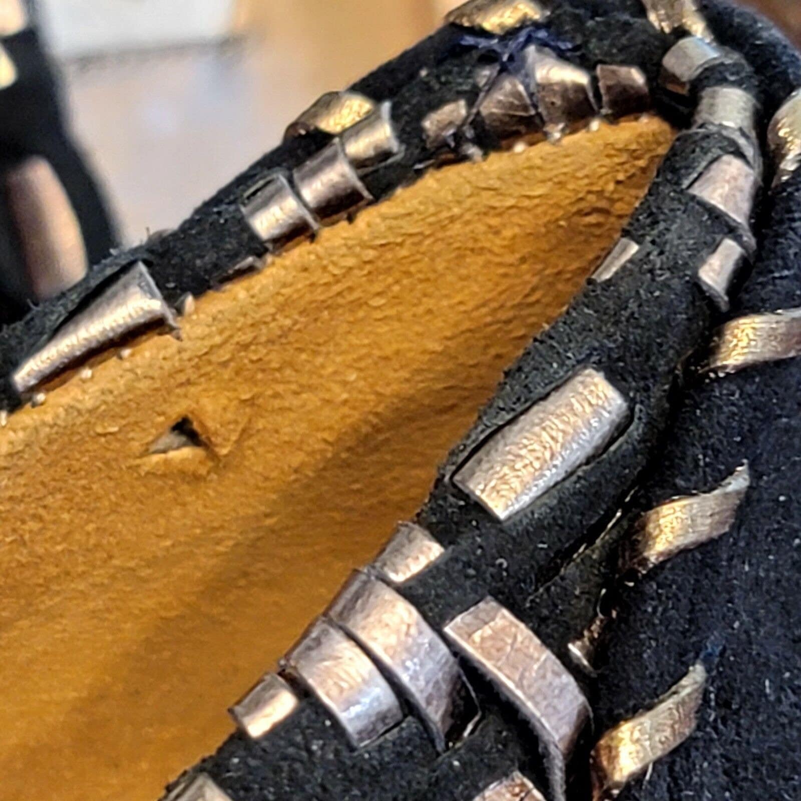 90s Womens 7.5 Woven Black Gold Pump Heels By Donald J Pliner - Image 10
