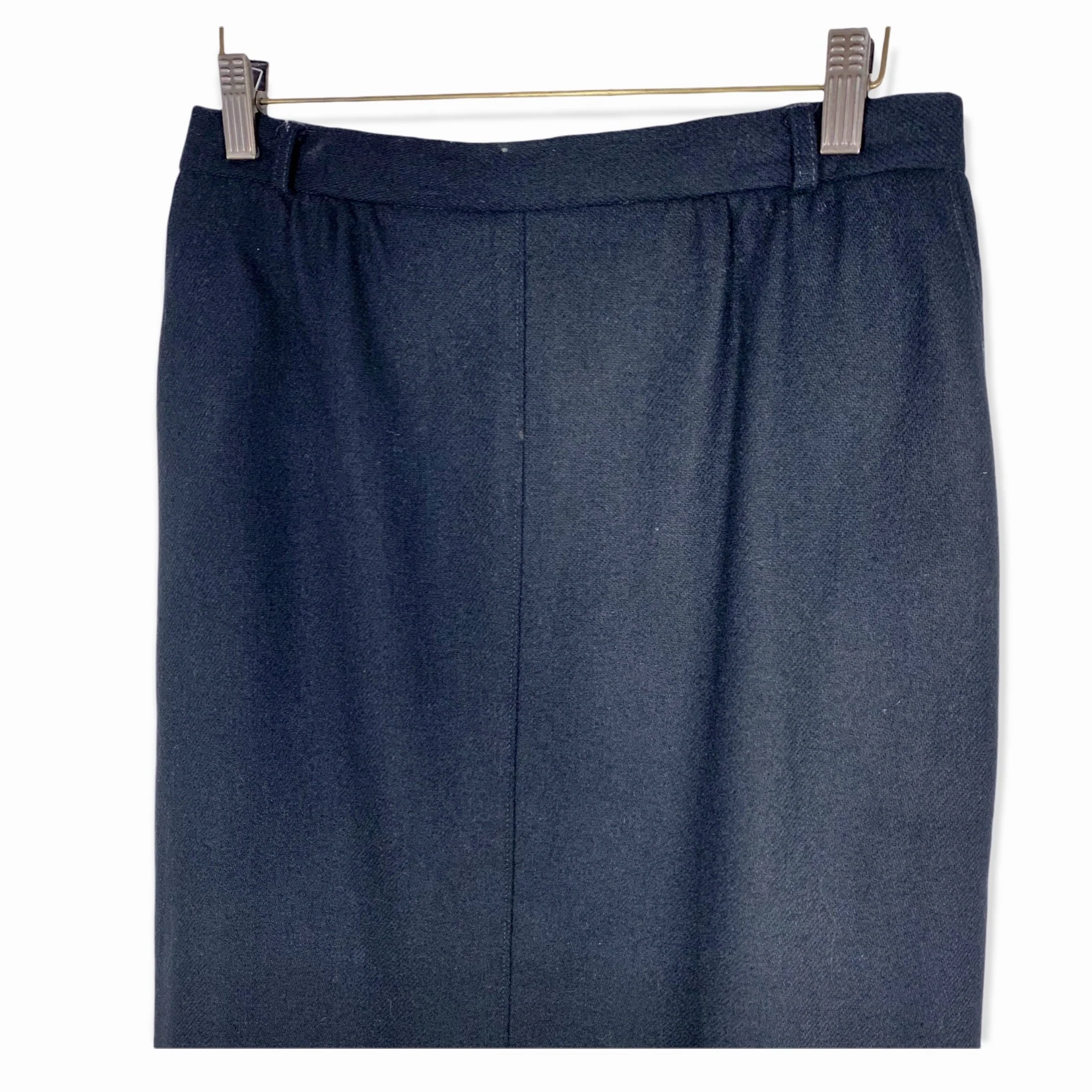 Vintage 90s Wool Blend Straight Skirt Medium by Koret - Image 2