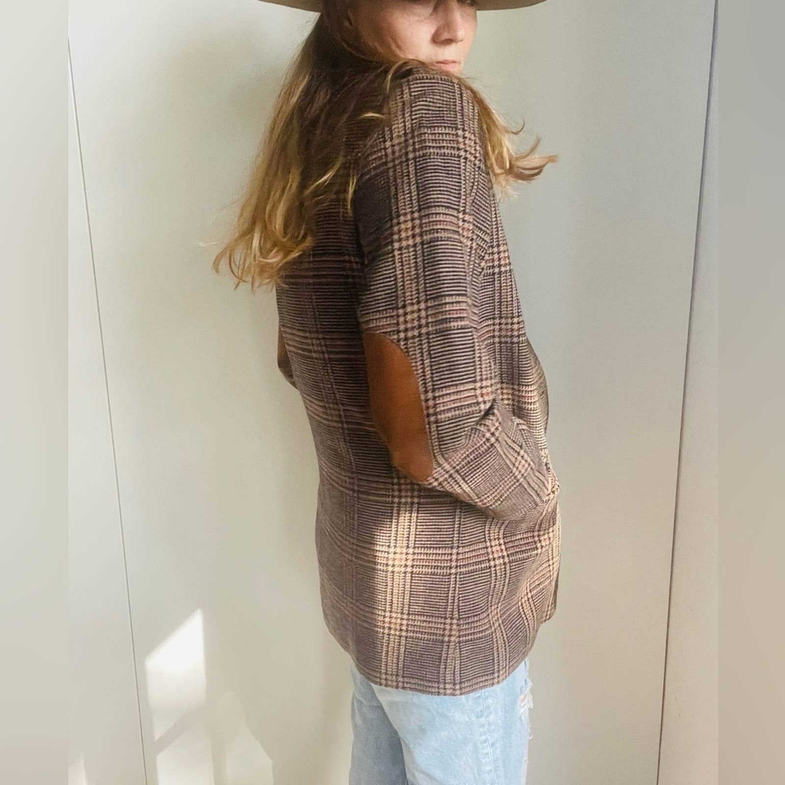 Vintage 90s Wool Peacoat Blazer Twee Preppy Brown Medium Fall Looks Jackets - Image 4