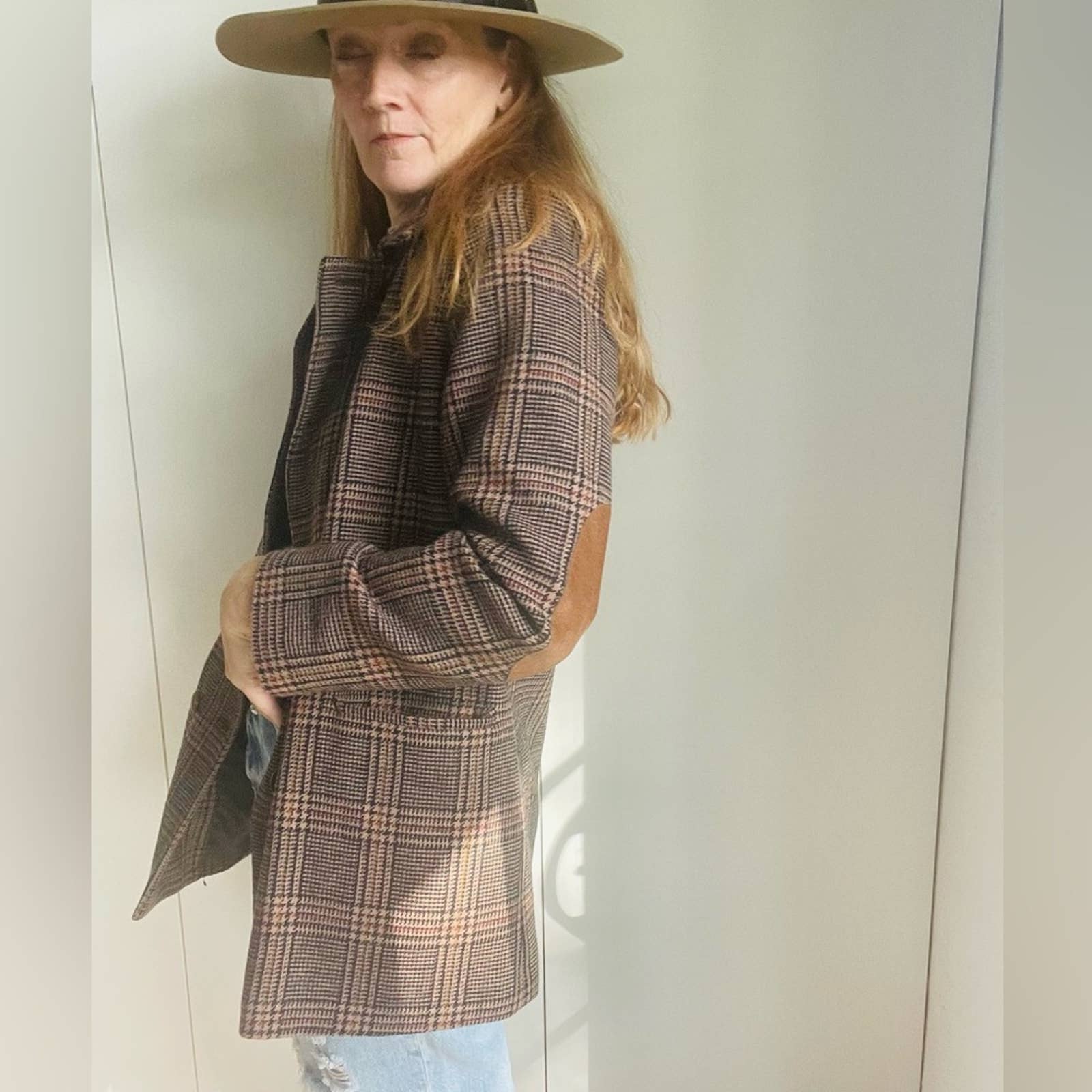 Vintage 90s Wool Peacoat Blazer Twee Preppy Brown Medium Fall Looks Jackets - Image 6