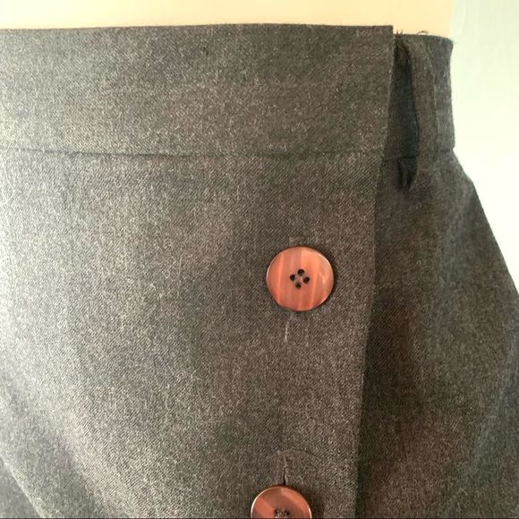 Vintage 90s Wool Wrap Skirt Side Button Trouser Style Column by Talbots - Image 4