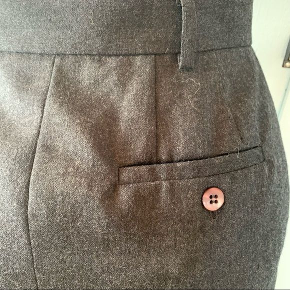 Vintage 90s Wool Wrap Skirt Side Button Trouser Style Column by Talbots - Image 6