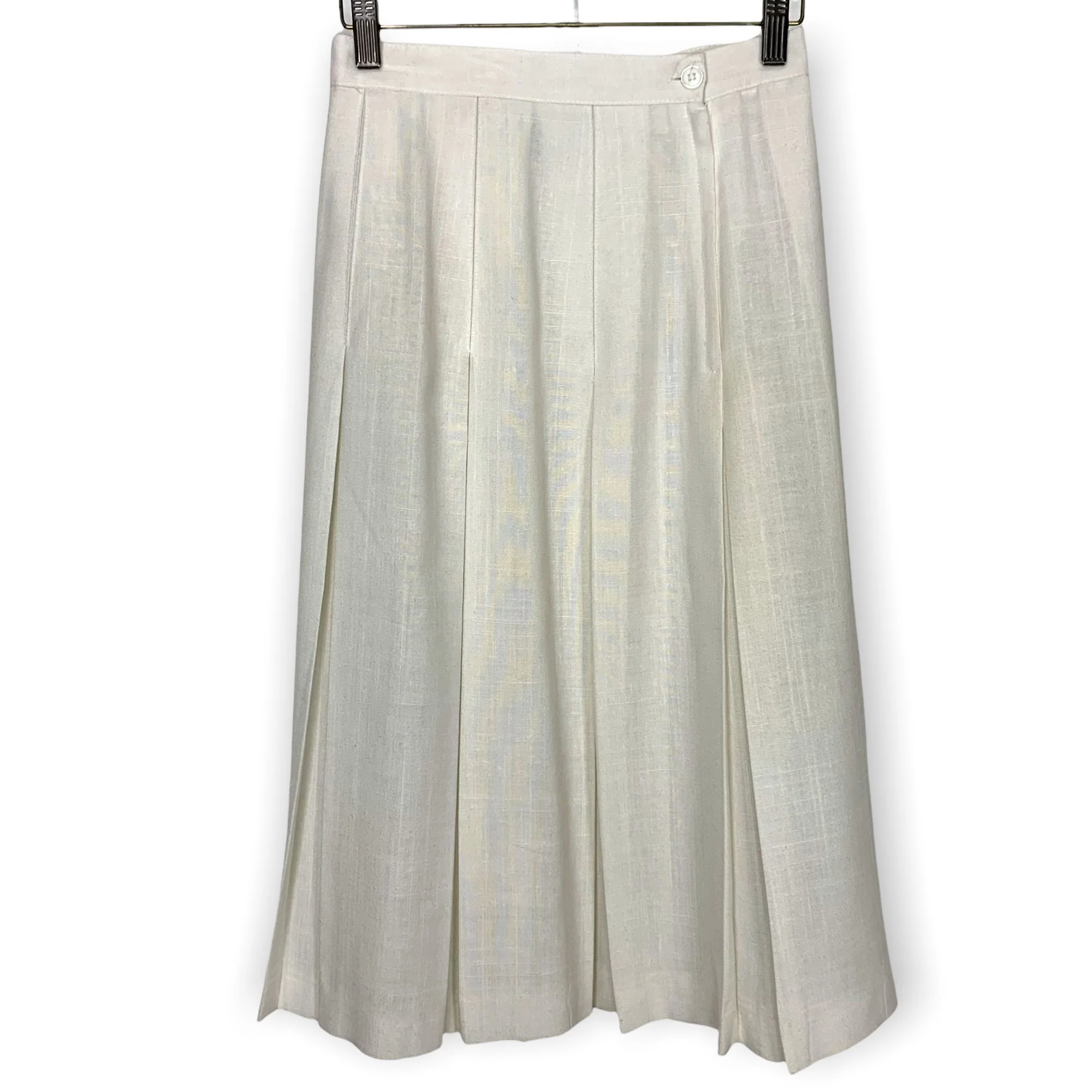 Vintage 90s Wyndham Box Pleat Skirt A-Line Skirt Small - Image 2