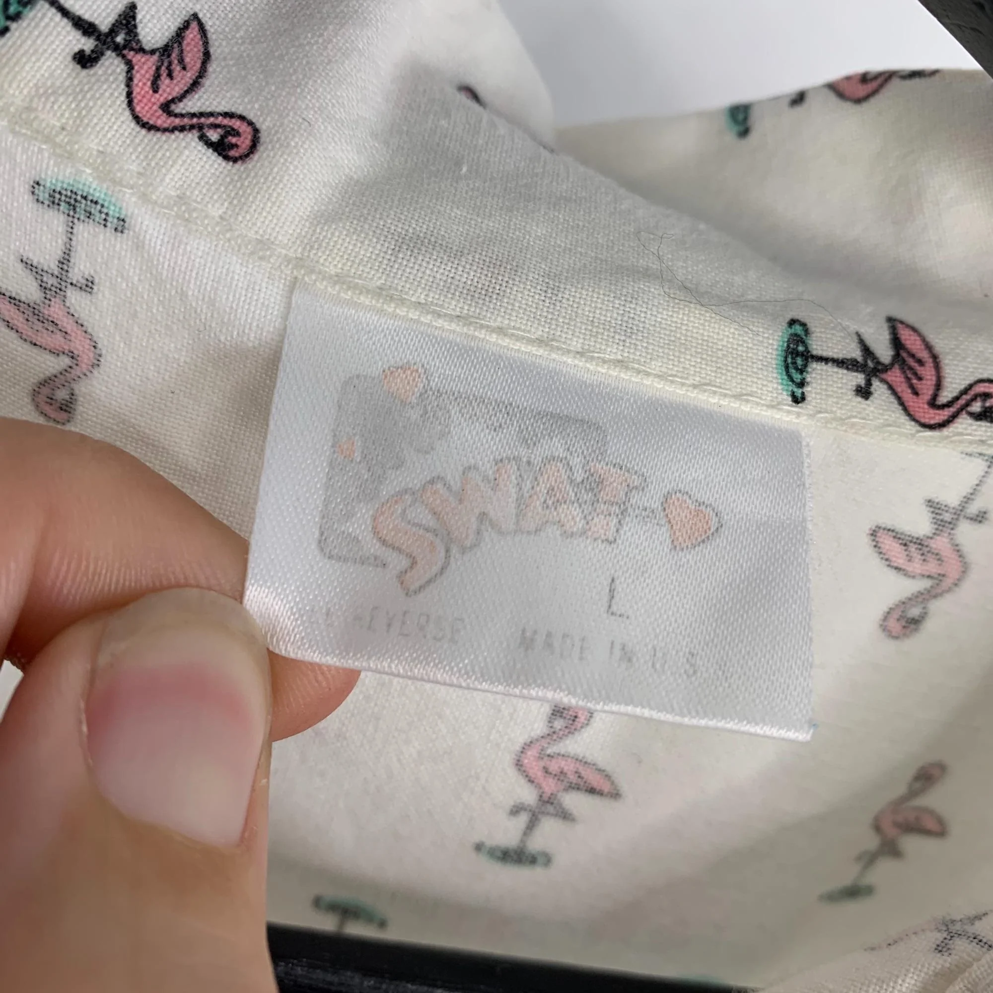 Vintage 90s Youth Swat Flamingo Button Up Shirt by Swat - Image 10