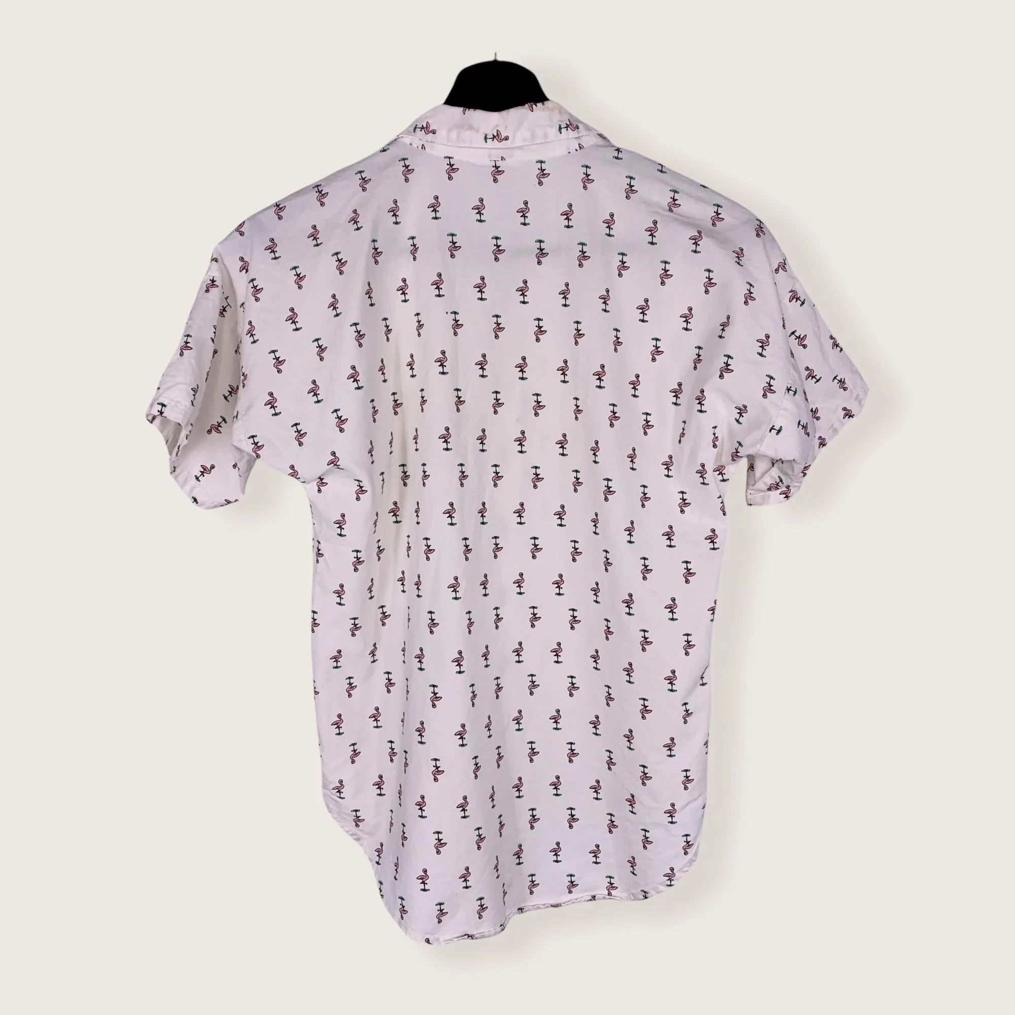 Vintage 90s Youth Swat Flamingo Button Up Shirt by Swat - Image 4