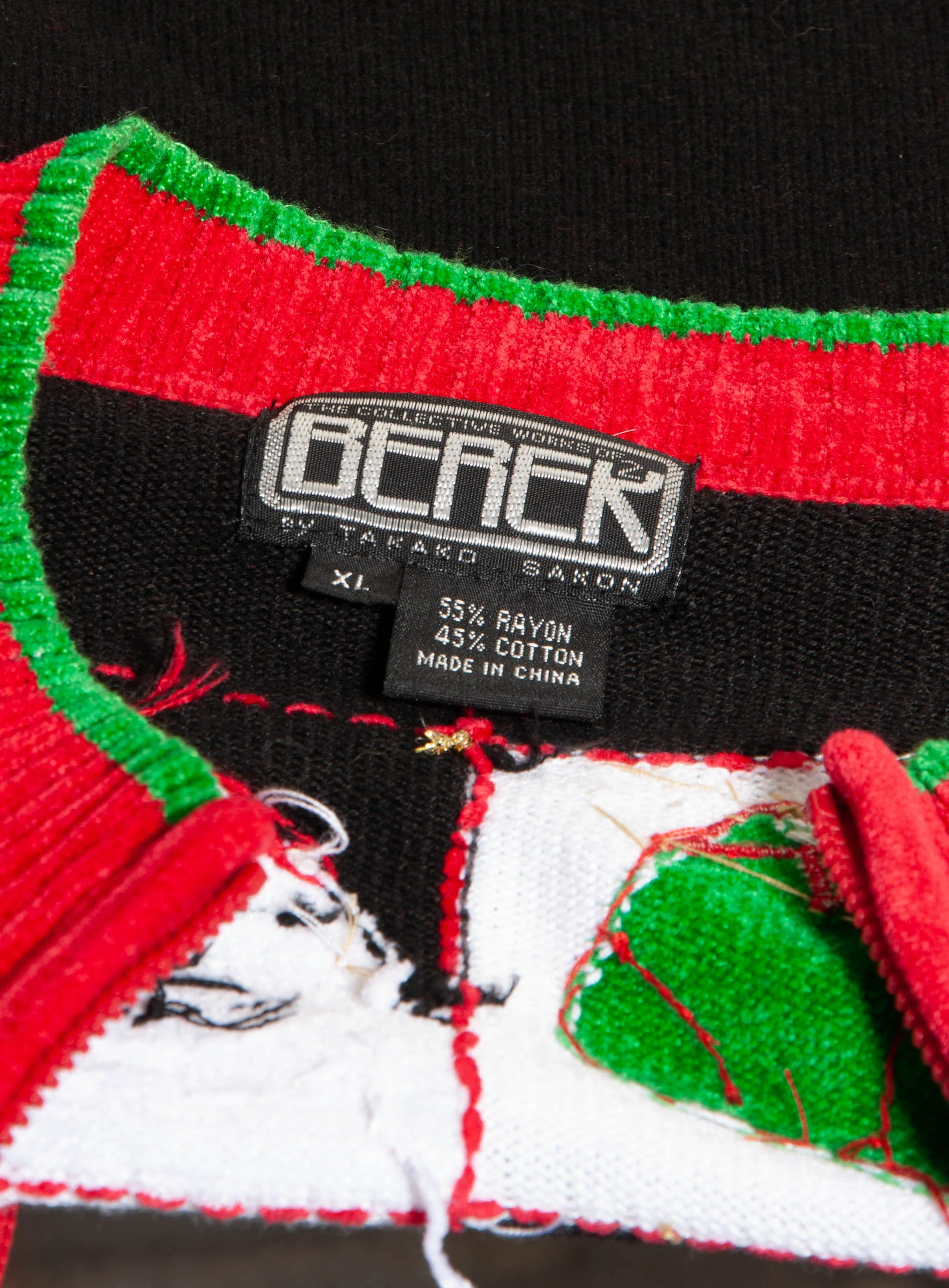 Vintage 90s Zip Up Embellished Christmas Sweater/jacket by Berek - Image 9