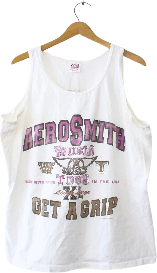 Vintage Aerosmith Livin Large Get a Grip Tour 90s Tank Top Xl by Anvil