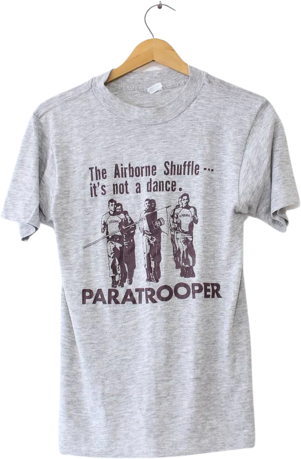 Vintage Airborne Shuffle Paratroopers T-Shirt Medium by Artex