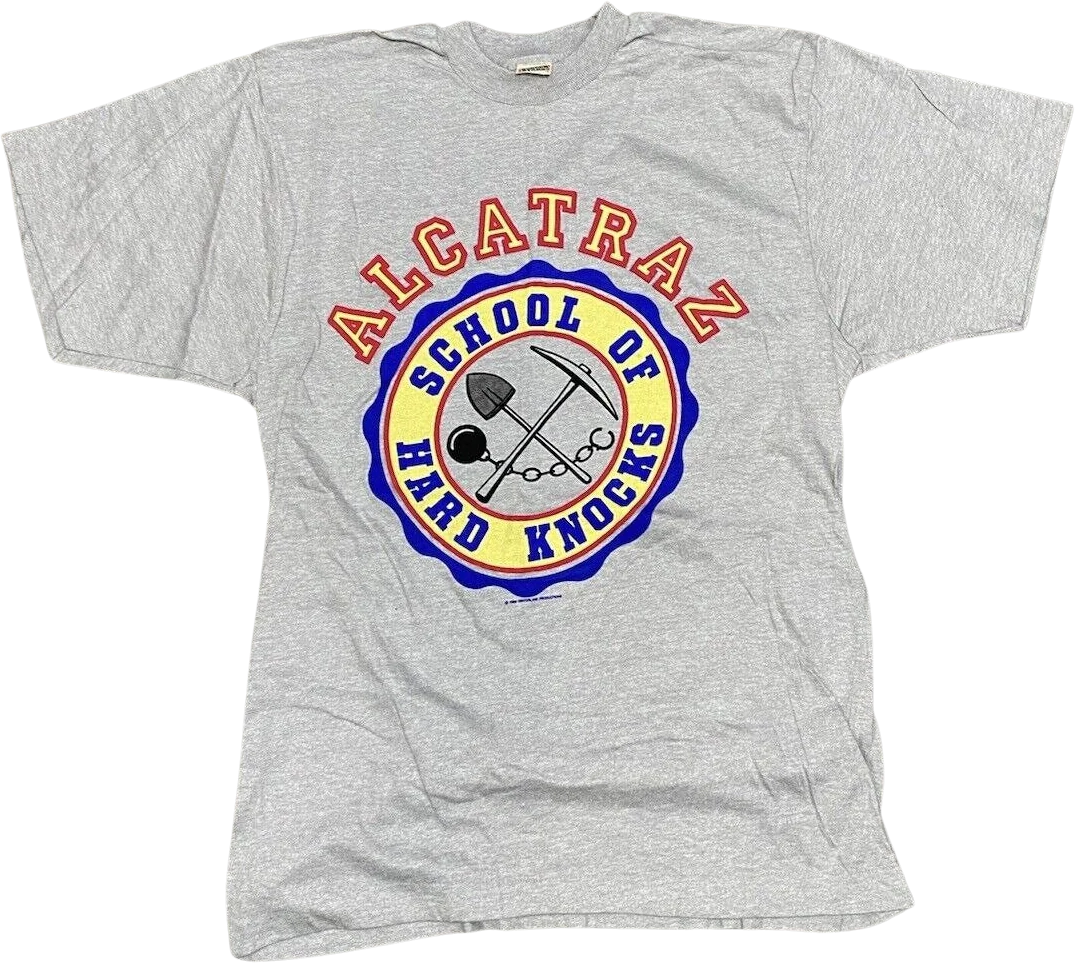 Vintage Alcatraz Single Stitch T-Shirt School of Hard Knocks Screen Stars M Nos by  Screen Stars
