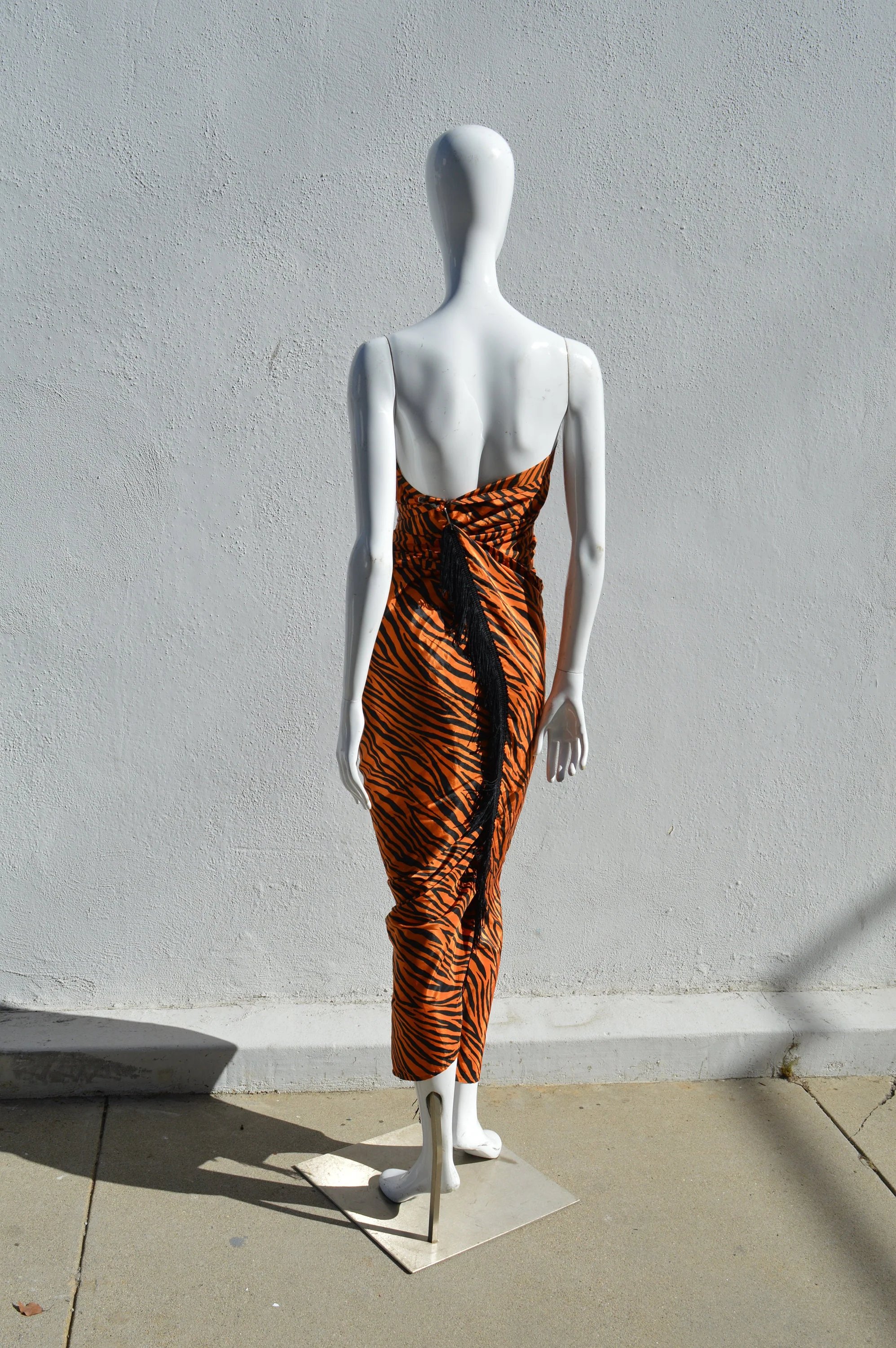 Vintage Animal Print Tiger Scarf Large and Wide Tiger Print Wrap Shawl Polyester 70s Scarf - Image 2