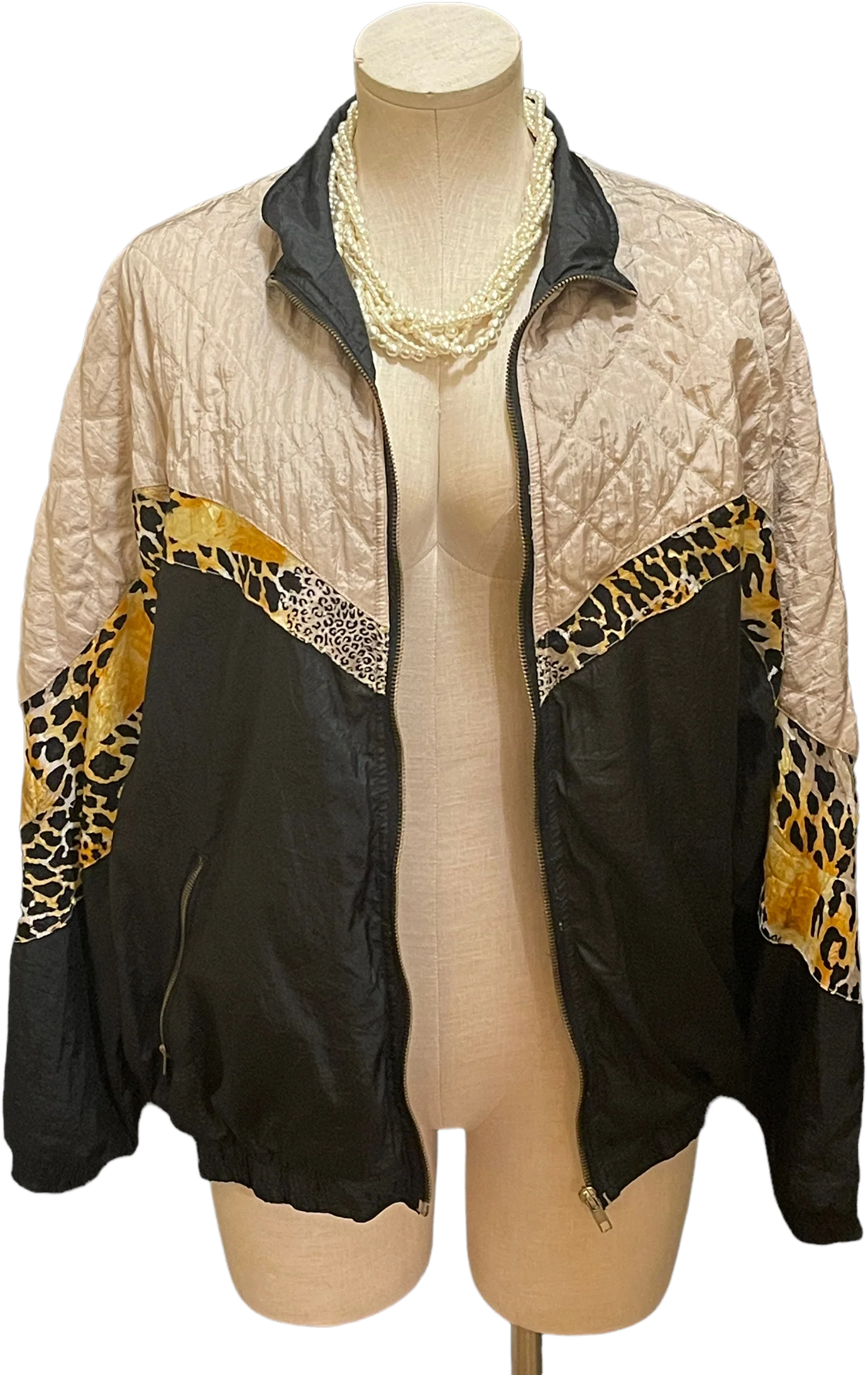 Vintage Animal Textured Print Jacket