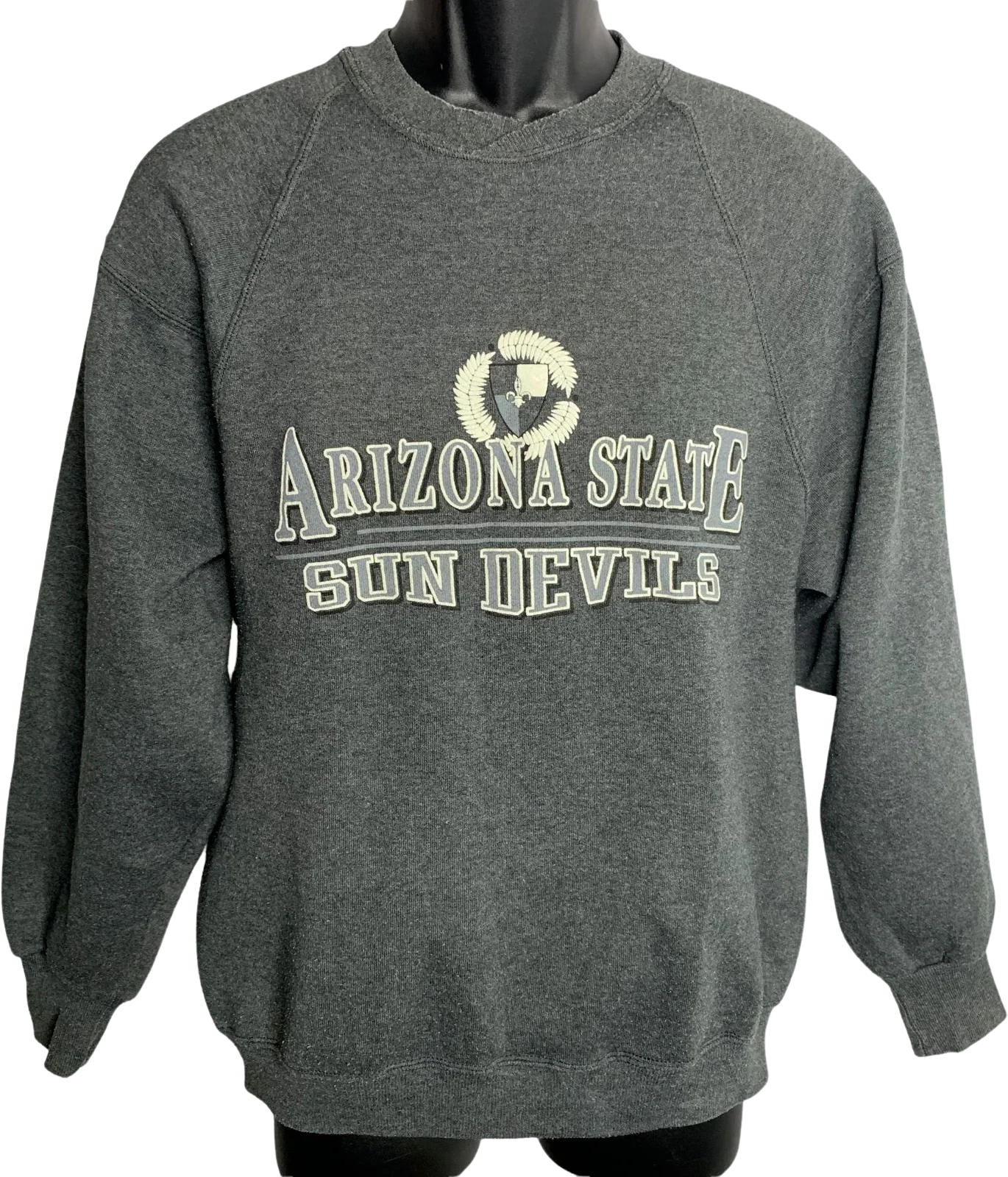 Vintage Arizona State Sun Devils Sweatshirt M Gray Pullover Crewneck Fleece Asu by Gear for Sports