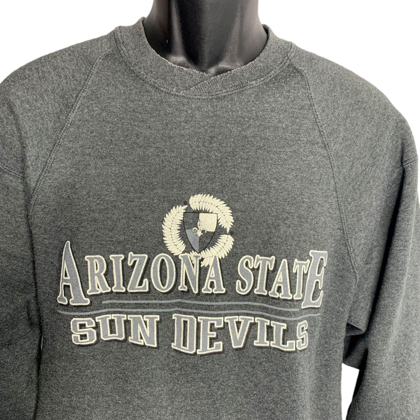 Vintage Arizona State Sun Devils Sweatshirt M Gray Pullover Crewneck Fleece Asu by Gear for Sports - Image 3