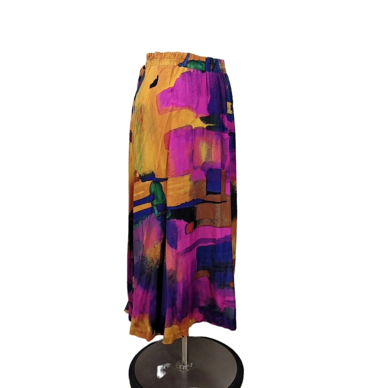 Vintage Art To Wear Skirt Plus Size 22/24 3x Midi Long Bright a Elastic Waist - Image 5