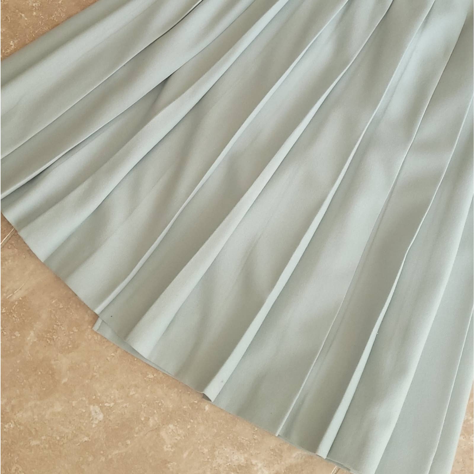 Vintage Baby Blue 100% Wool Pleated Wrap A-Line Skirt - S by Betty Hanson & Co. - Image 6