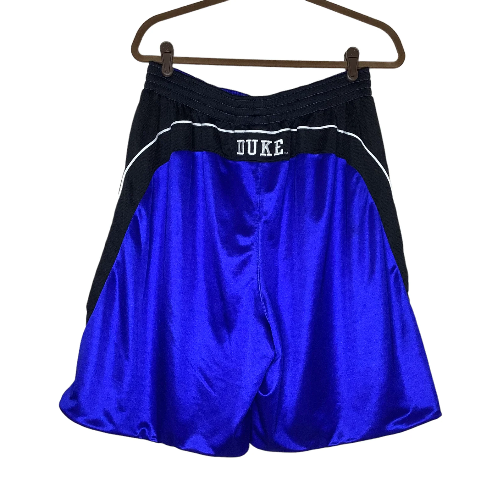 Vintage Basketball Shorts Duke University Xl Dazzle 00s Blue Swoosh Dri Fit by Nike - Image 2